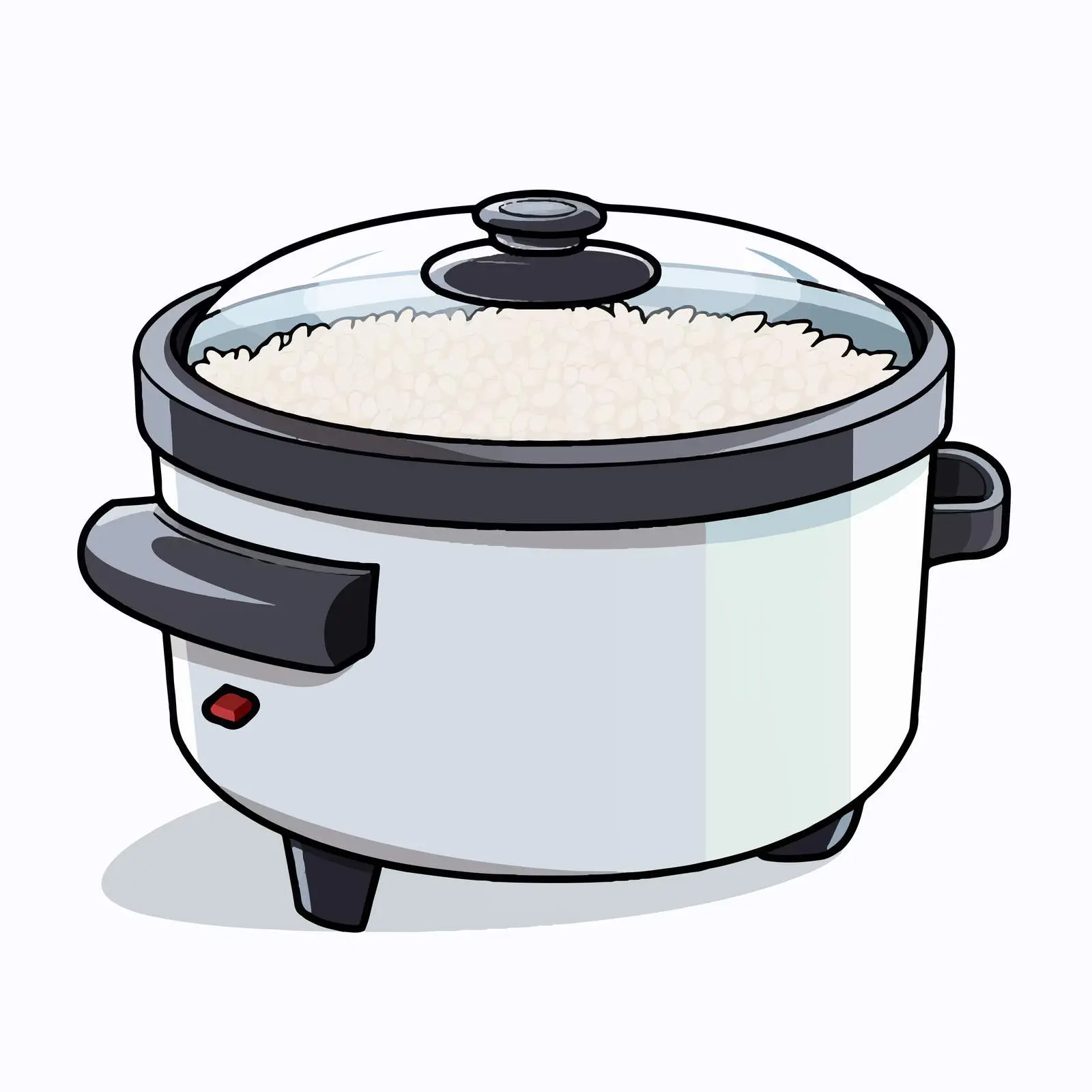 Rice Cooker Line Vector Illustration – free rice cooker image from Dotvec