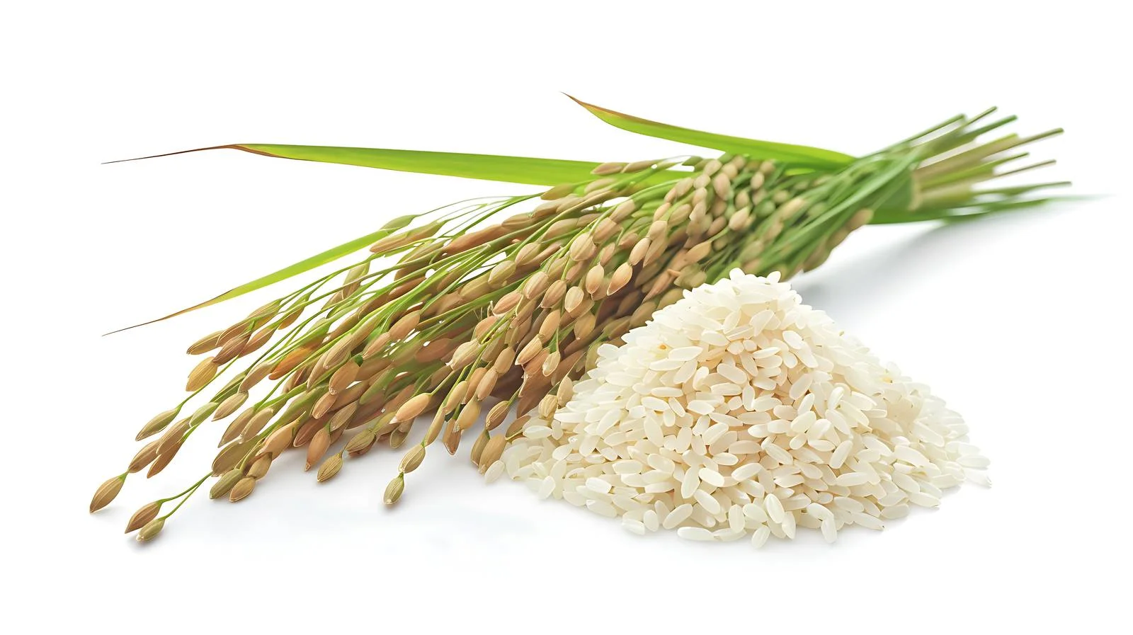 White Rice Grain on Isolated Background — free download from Dotvec