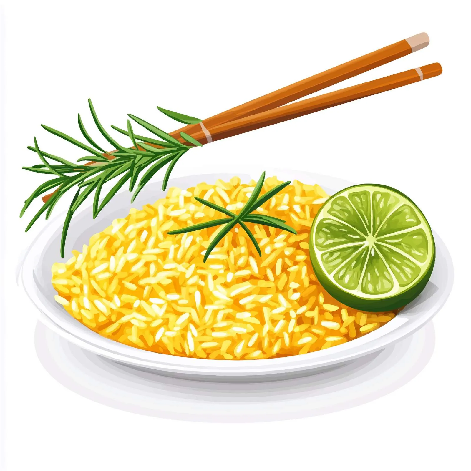 Turmeric Rice Pilaf with Rosemary and Lime – free culinary creativity image from Dotvec