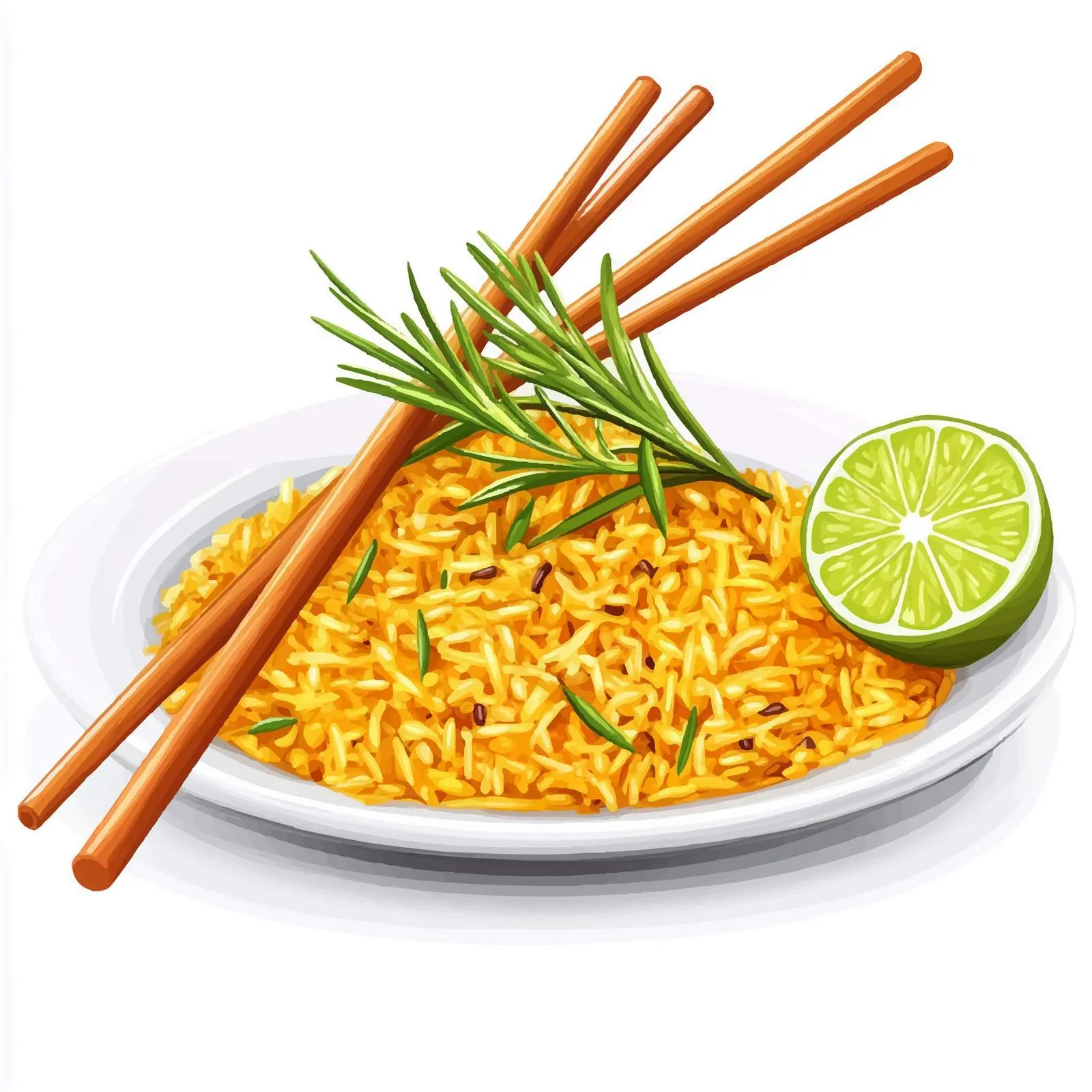 Turmeric Rice Pilaf with Rosemary and Lime — free download from Dotvec