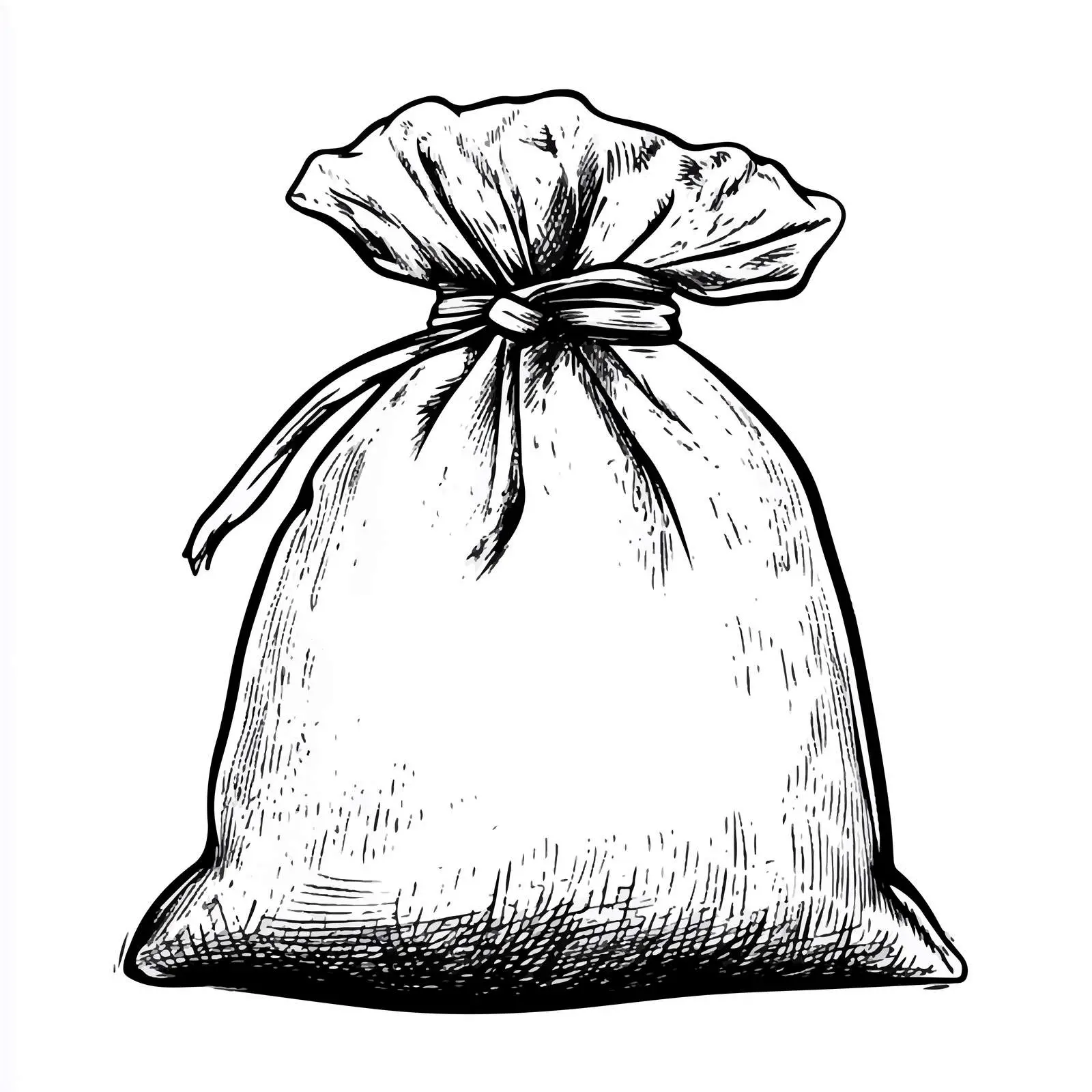 Black and White Rice Sack Vector Illustration — free download from Dotvec