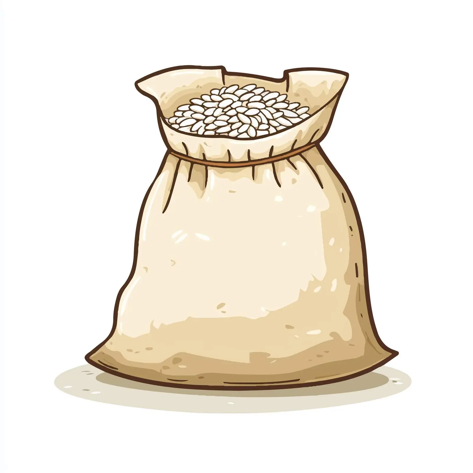 Hand Drawn Rice Sack Cartoon Vector Illustration — free download from Dotvec