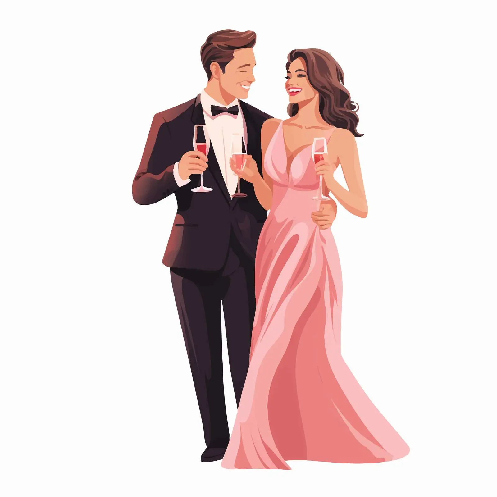 Chic Love Couple in Elegant Attire – free chic dress image from Dotvec