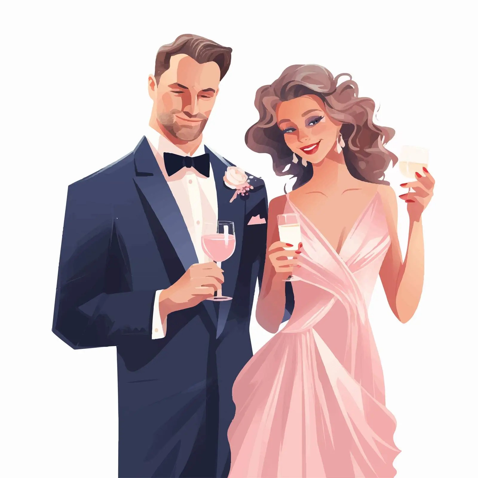 Elegant Couple in Chic Dress and Suit – free chic dress image from Dotvec