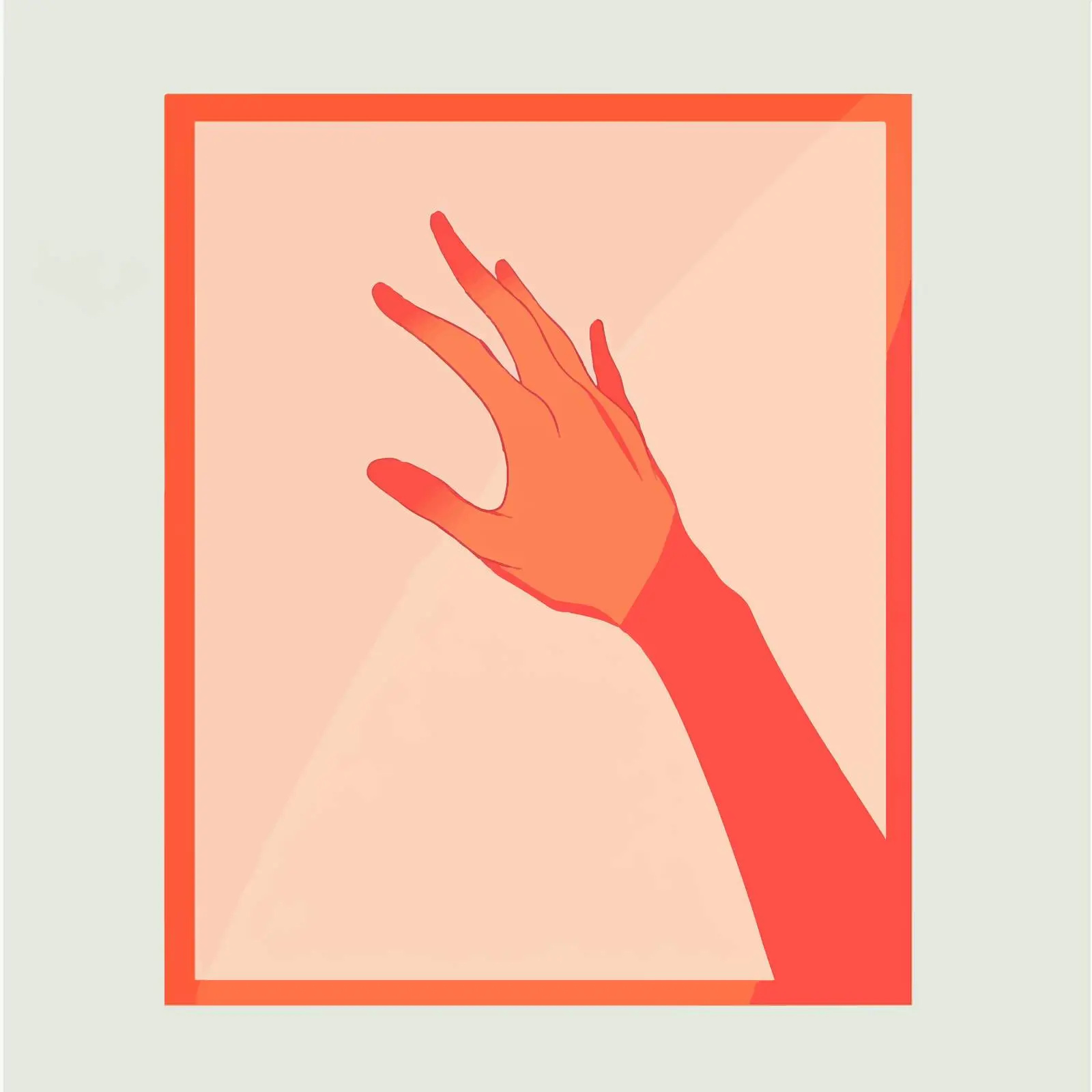 Flat Right Hand Vector Illustration in Frame — free download from Dotvec