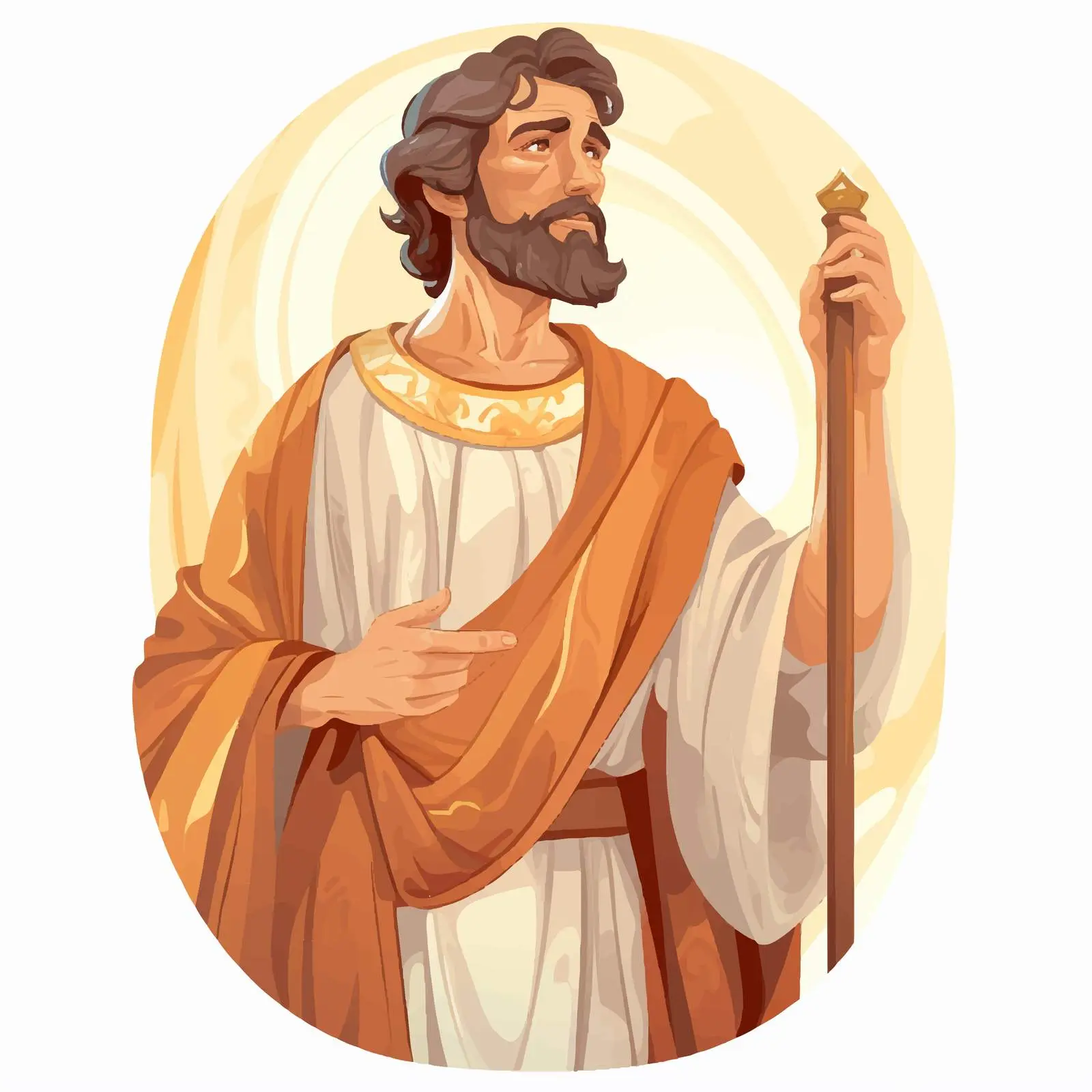 Righteous Joseph Fresco in Byzantine Style — free download from Dotvec