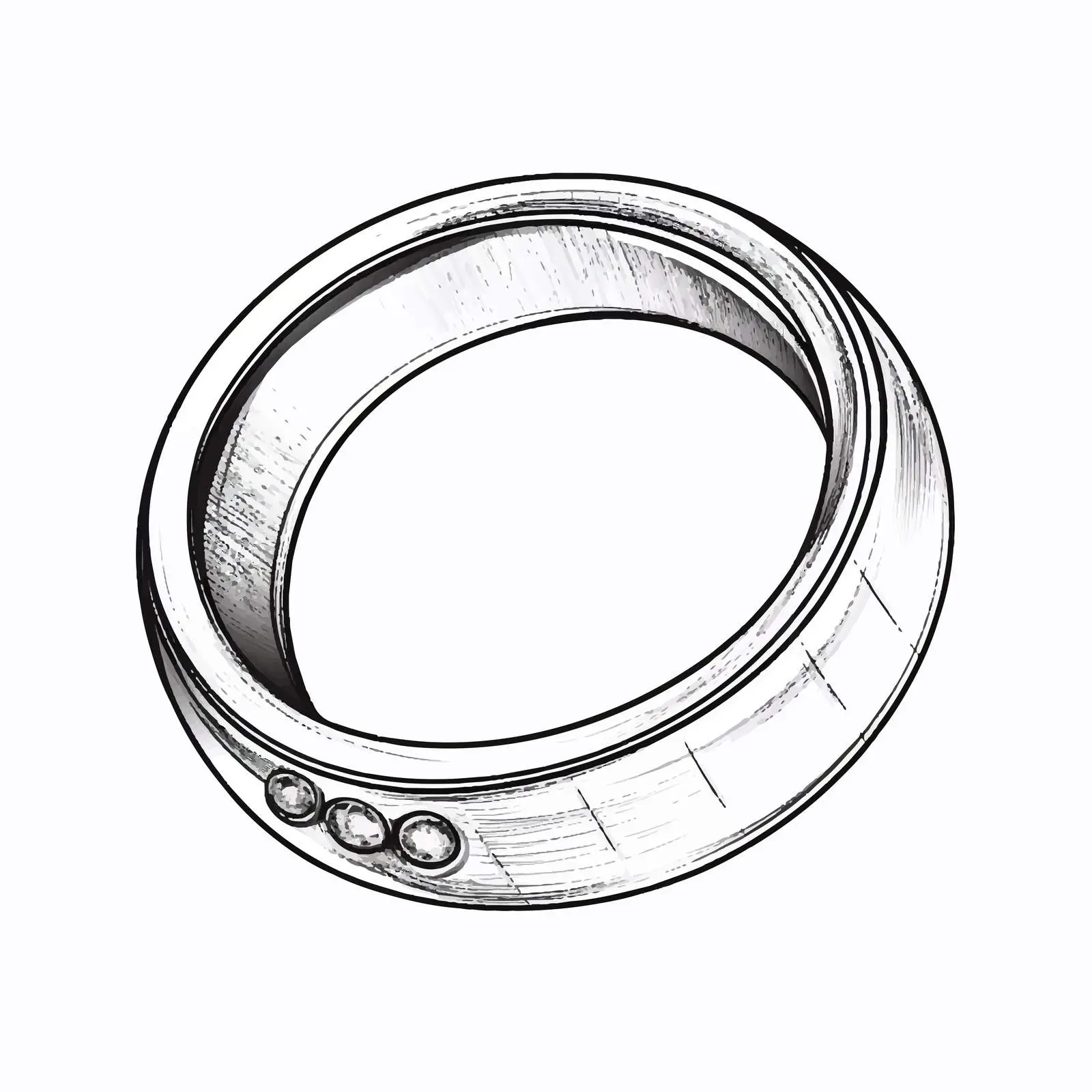 Cartoon Ring Line Vector Illustration Design — free download from Dotvec