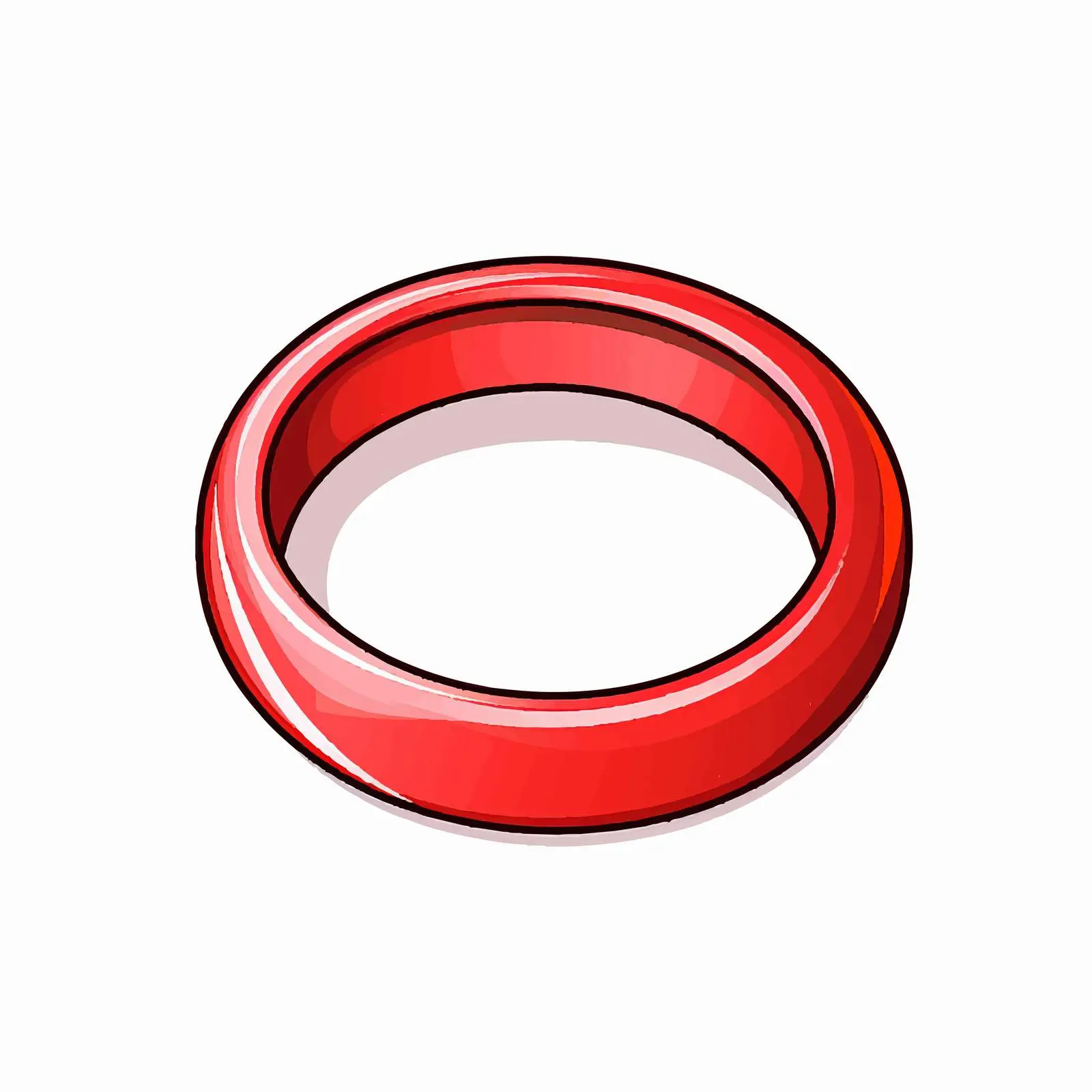 Cartoon Vector Illustration of Ring Line — free download from Dotvec