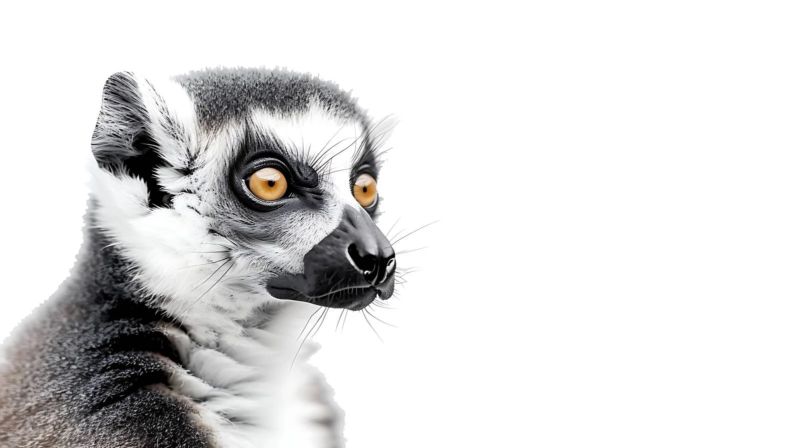 Ring-tailed lemur on white background — free download from Dotvec