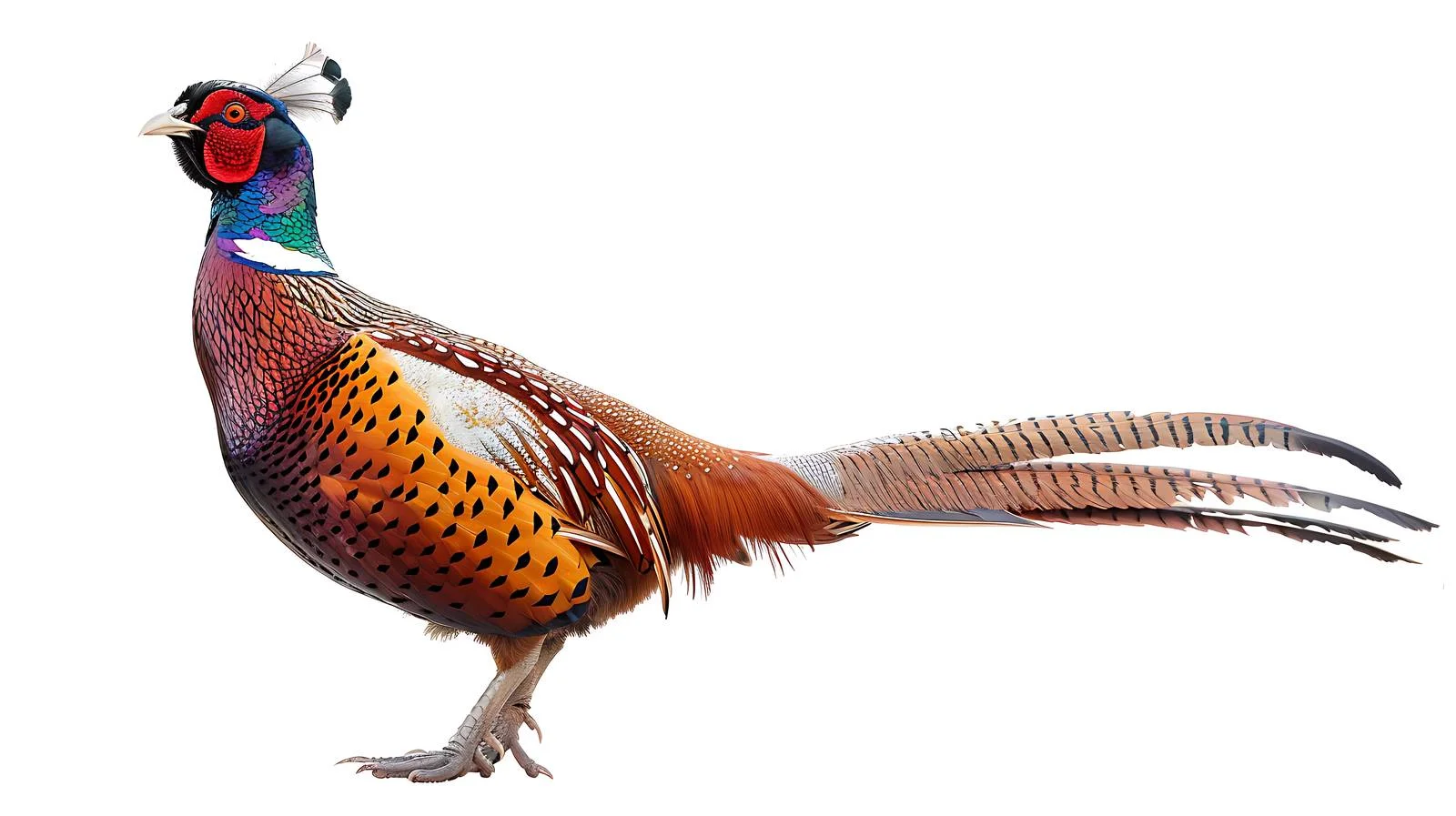 White Ringneck Pheasant Isolated on Clear Background — free download from Dotvec