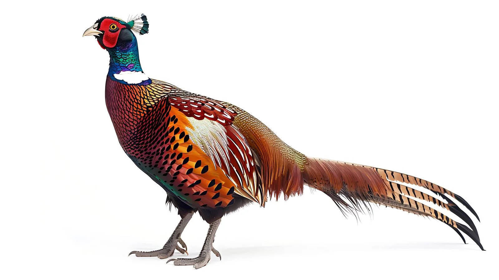 Majestic Male Ringneck Pheasant Morning Pose — free download from Dotvec