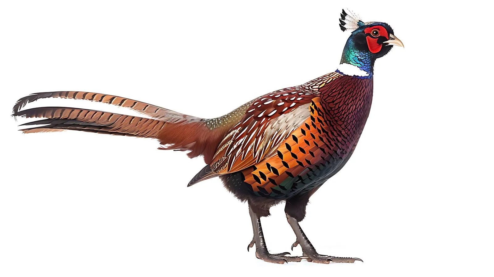 Majestic Male Ringneck Pheasant Morning Pose — free download from Dotvec