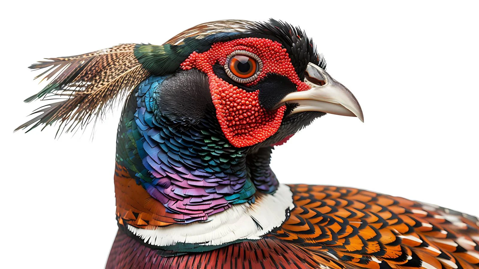 Male Ringneck Pheasant Close-Up Portrait — free download from Dotvec