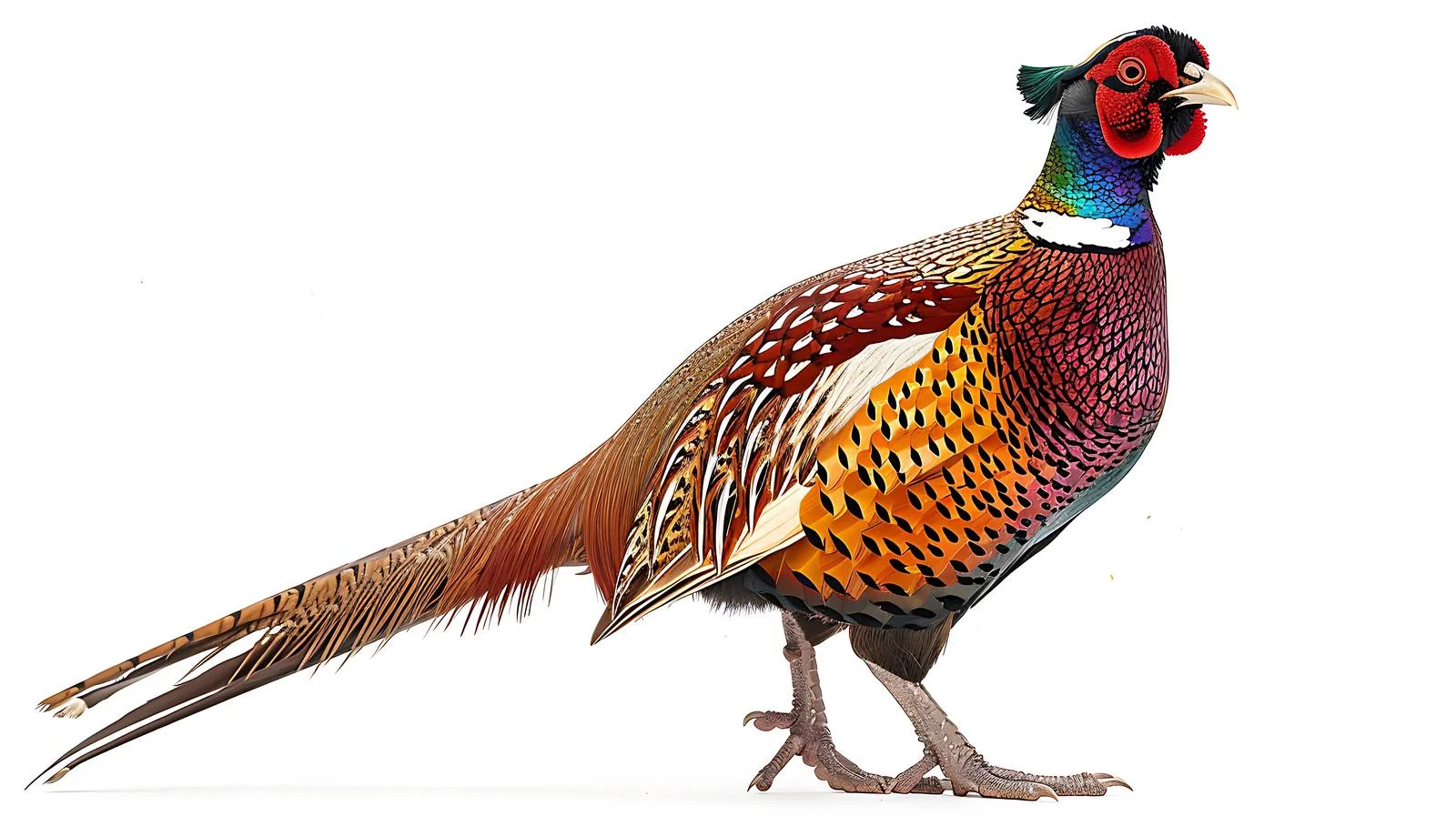 Majestic Male Ringneck Pheasant Isolated Pose — free download from Dotvec