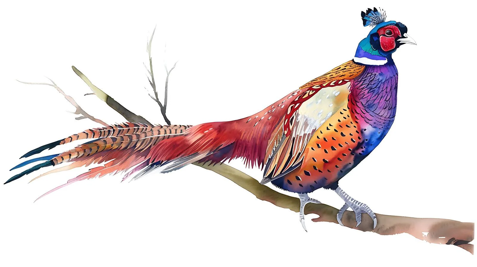 Majestic Male Ringneck Pheasant by Water — free download from Dotvec