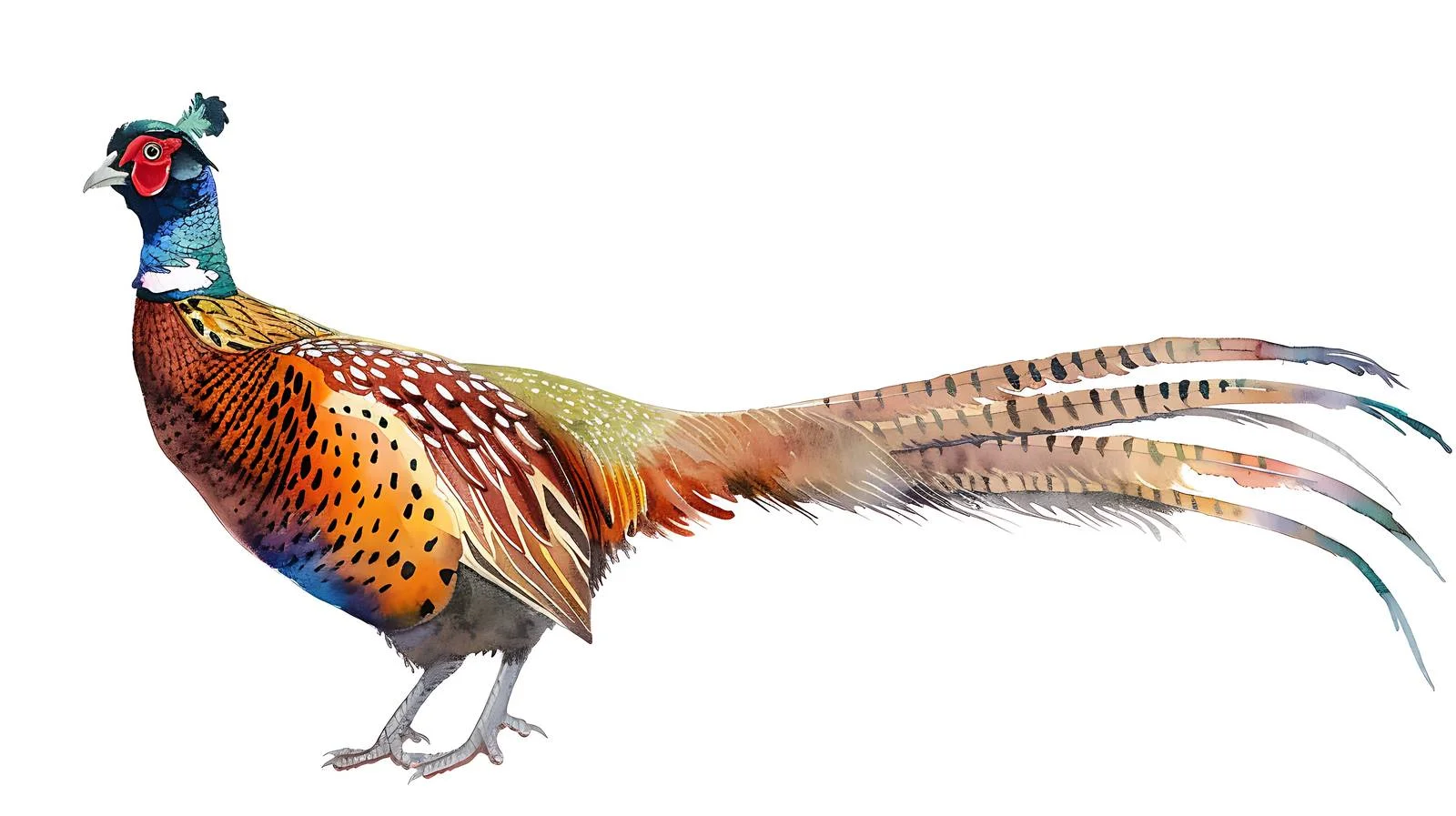 Majestic Male Ringneck Pheasant Reflection — free download from Dotvec