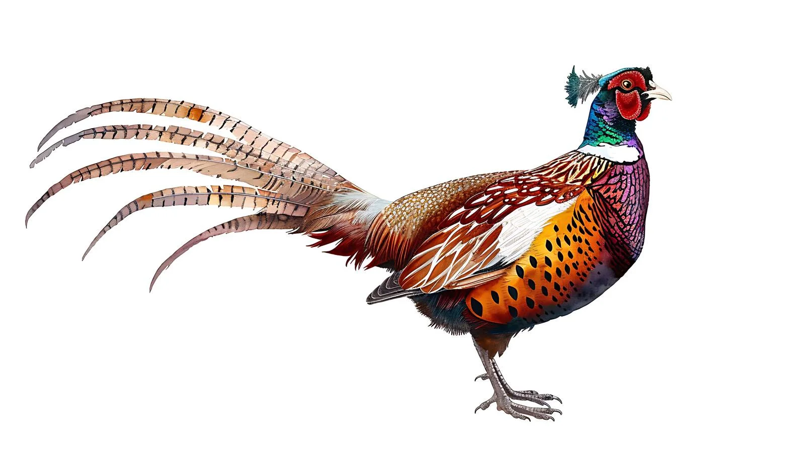 Majestic Male Ringneck Pheasant by Water — free download from Dotvec