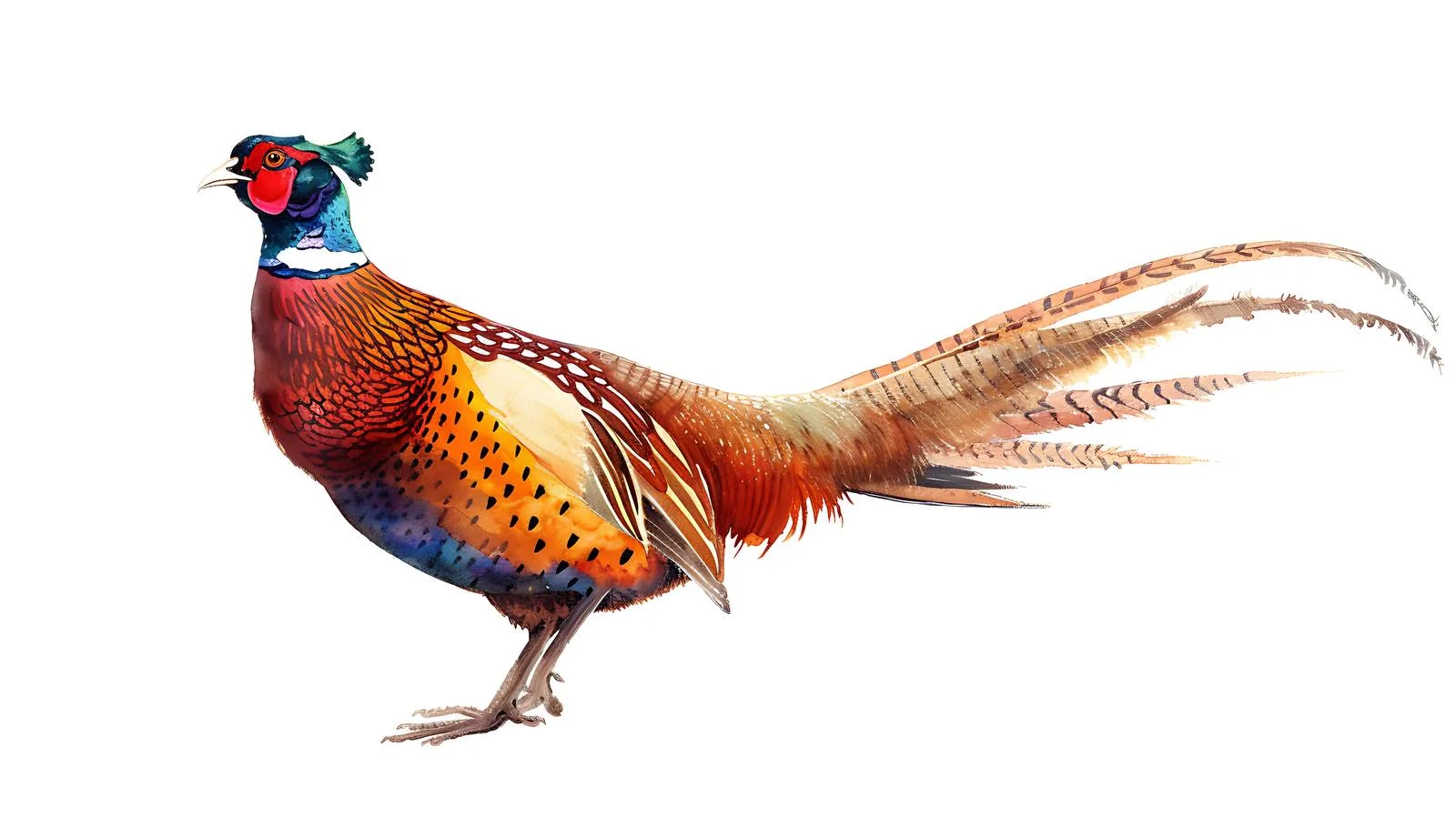 Majestic Male Ringneck Pheasant - Waterside Beauty — free download from Dotvec
