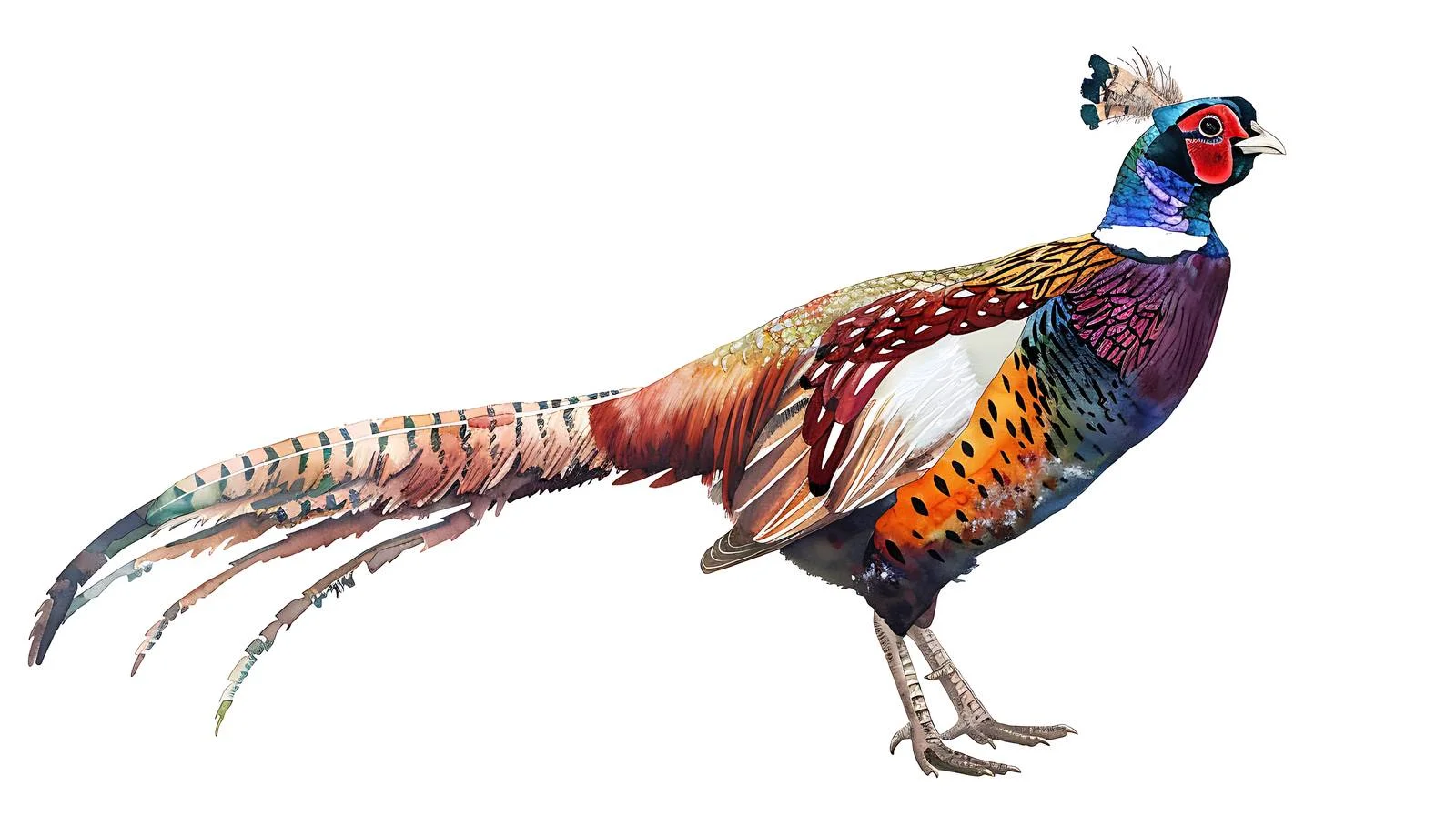 Vibrant Male Ringneck Pheasant by Water — free download from Dotvec