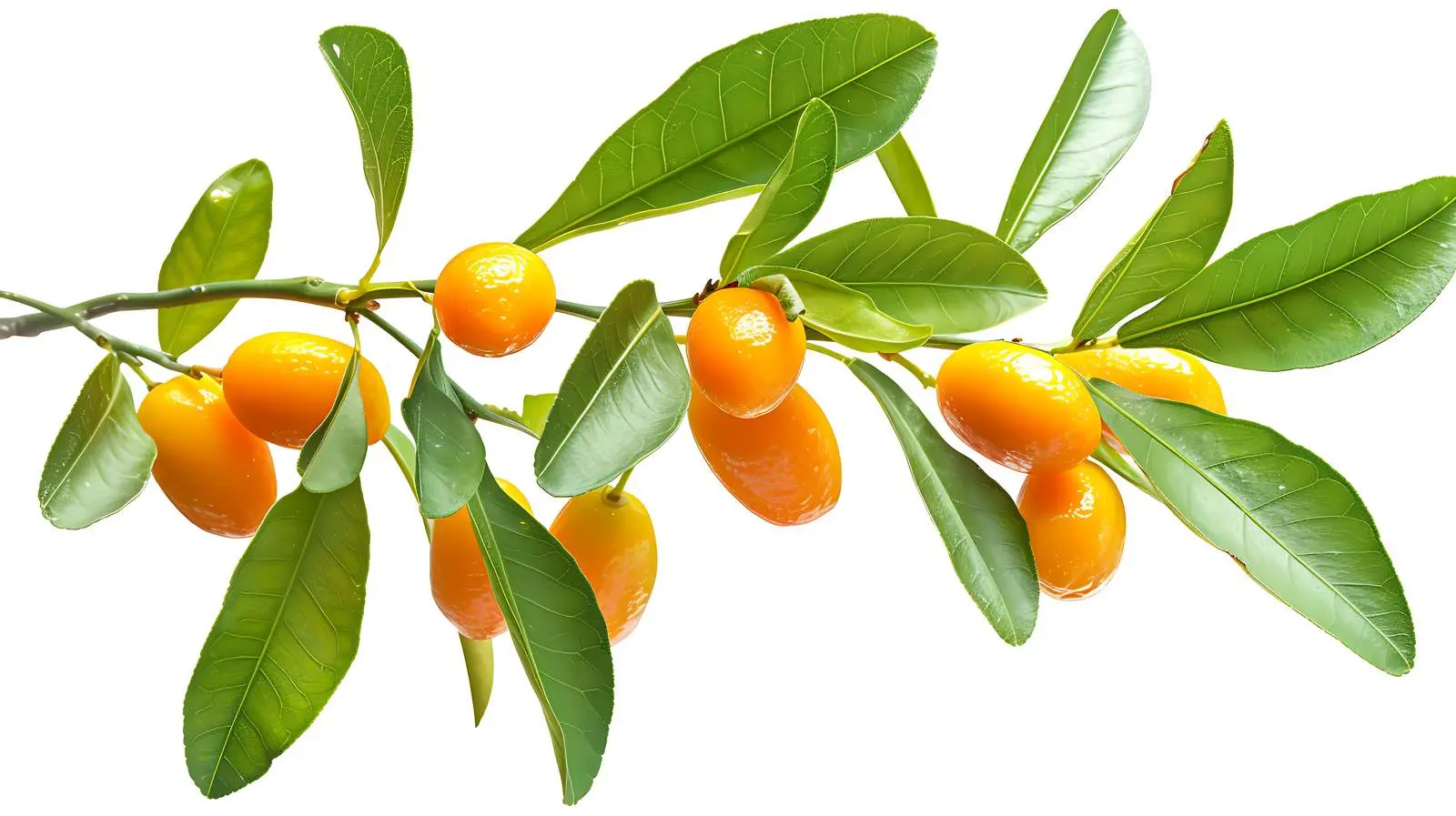 Ripe Kumquat Fruits on Vibrant Green Tree – free natural product image from Dotvec