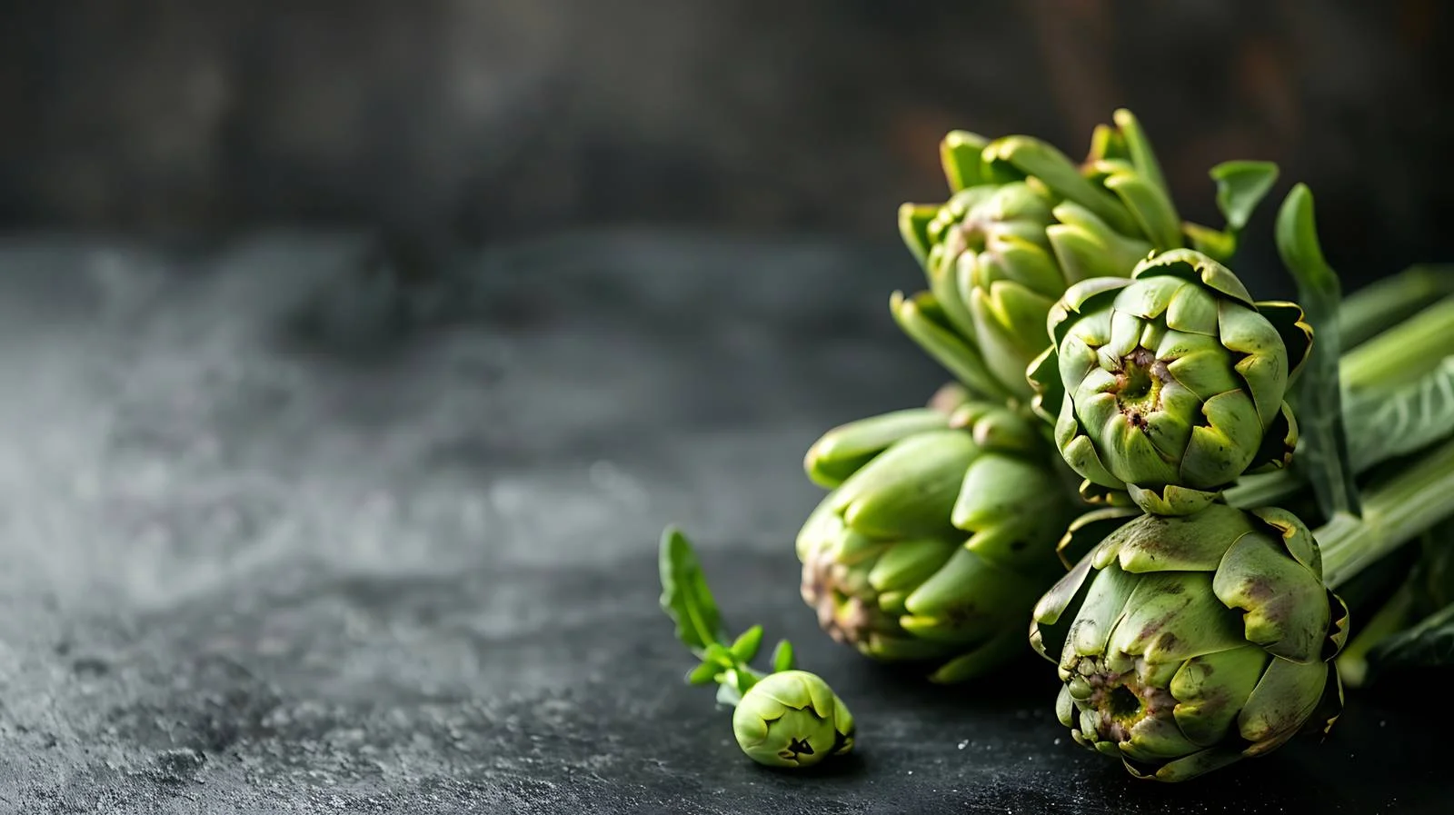 Organic Artichokes on Dark Background — free download from Dotvec