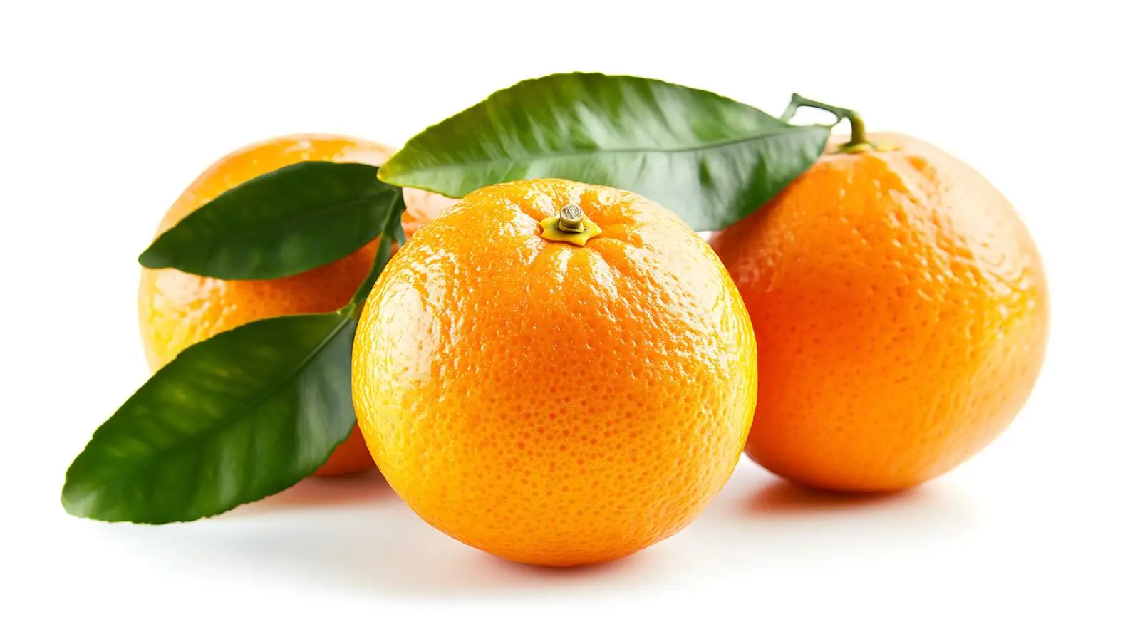 Ripe Tangerine Fruit with Green Leaf — free download from Dotvec