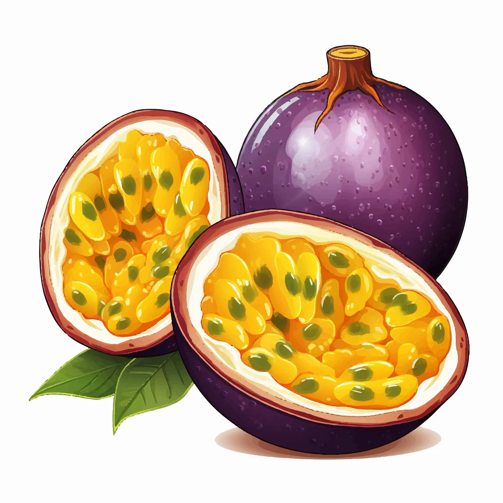 Juicy Ripe Passion Fruit with Fleshy Seeds – free passion fruit image from Dotvec