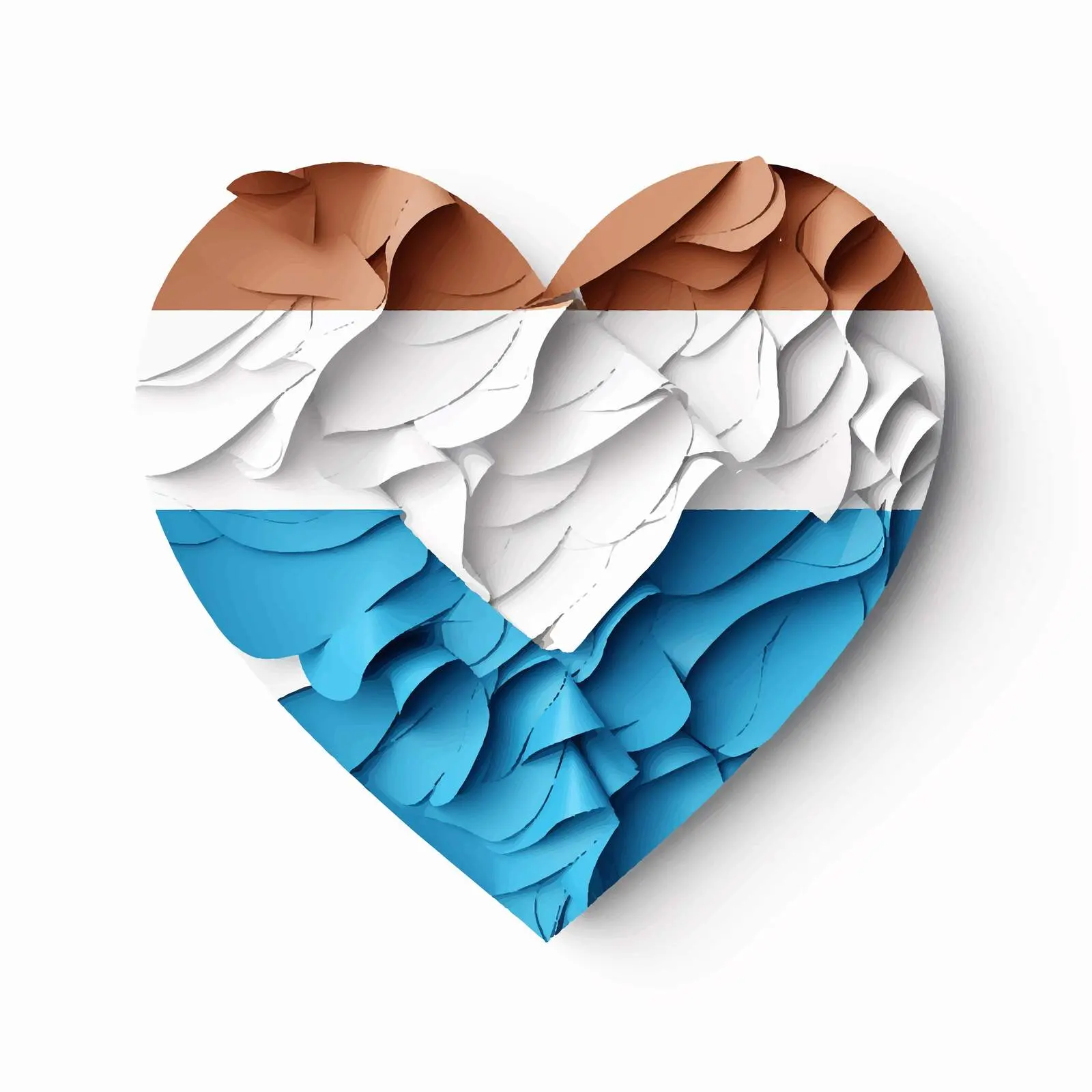 Ripped Paper Heart in National Flag Colors – free tolerance image from Dotvec