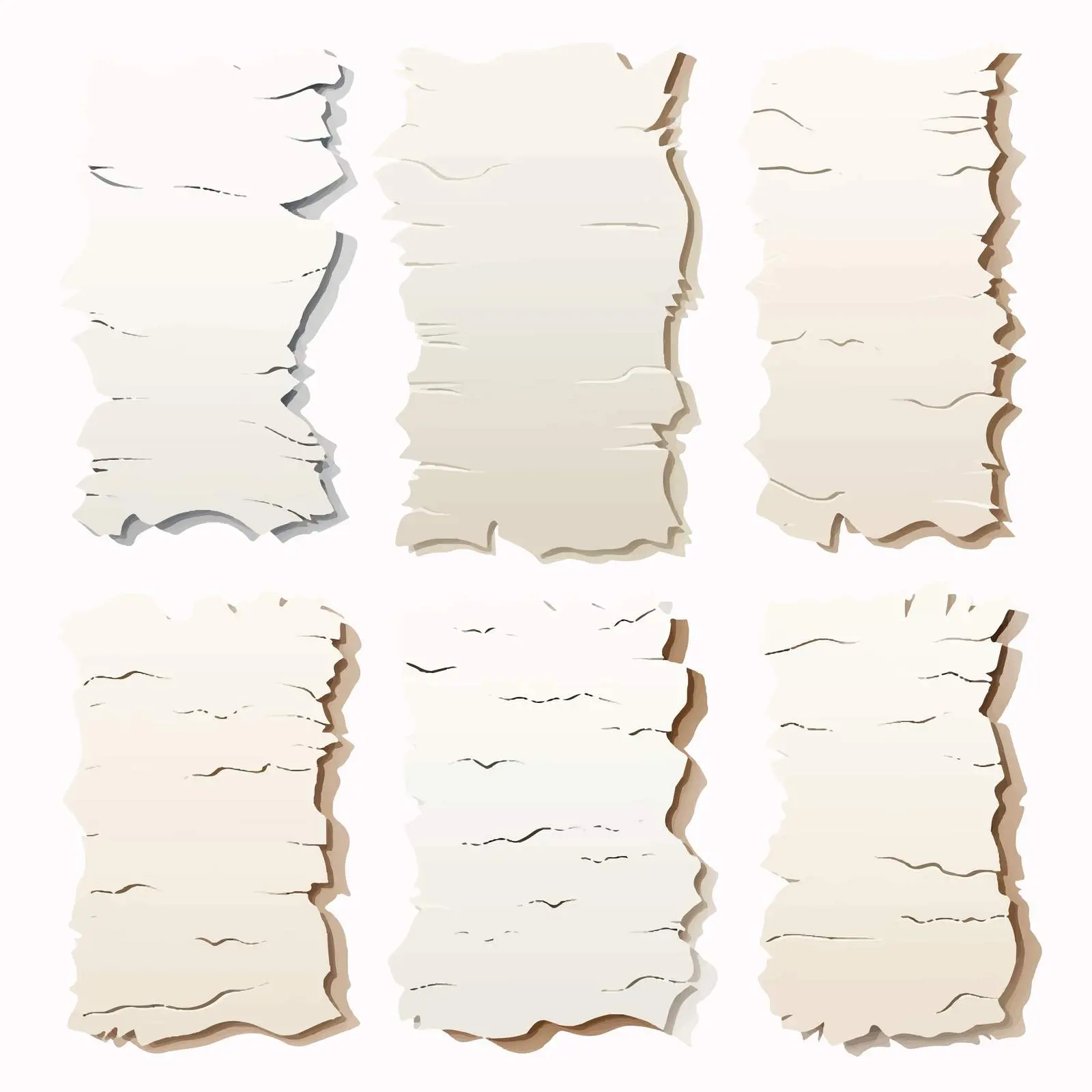 Ripped Paper Vertical Borders Design Elements — free download from Dotvec