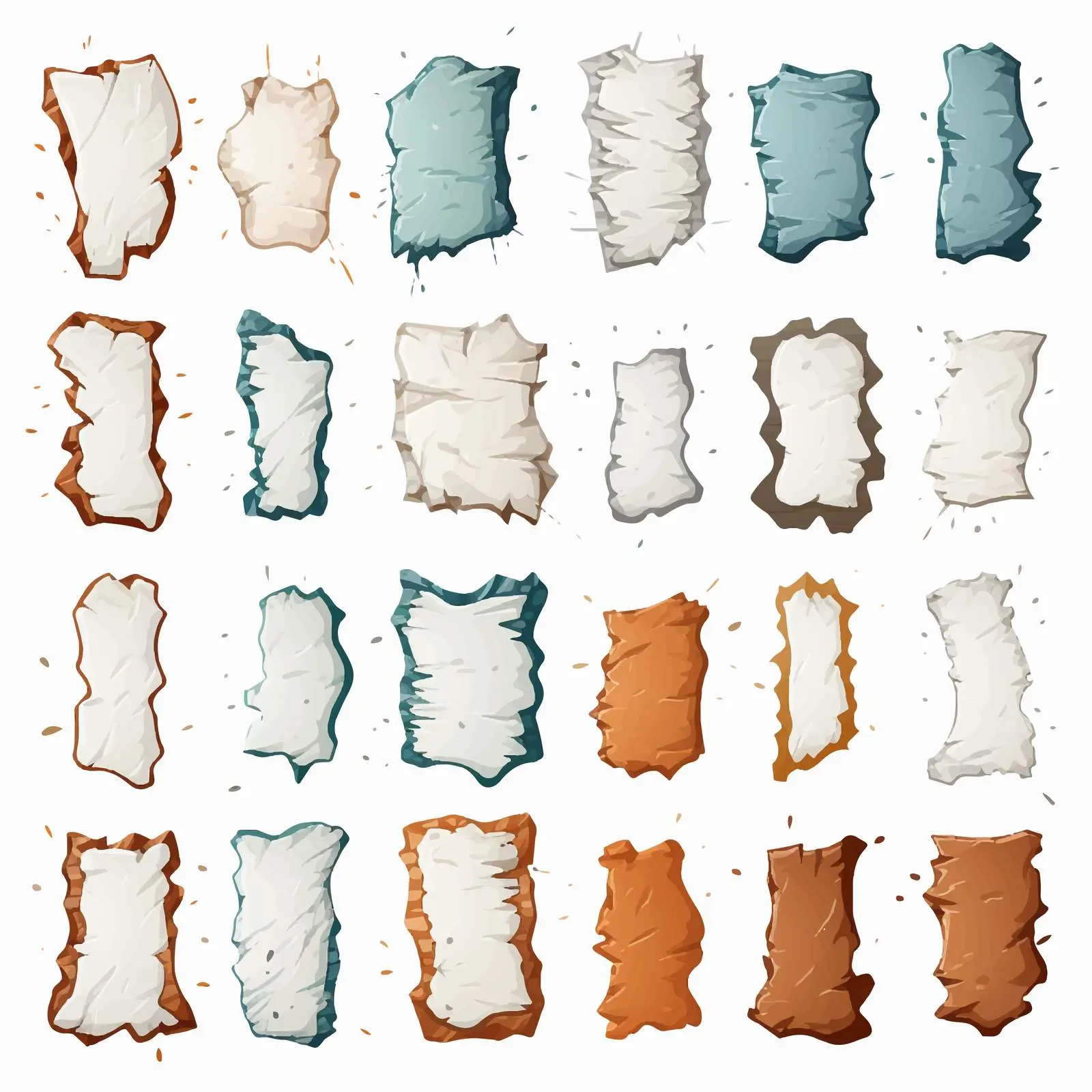 Ripped Paper Vertical Borders Design Elements – free collage elements image from Dotvec