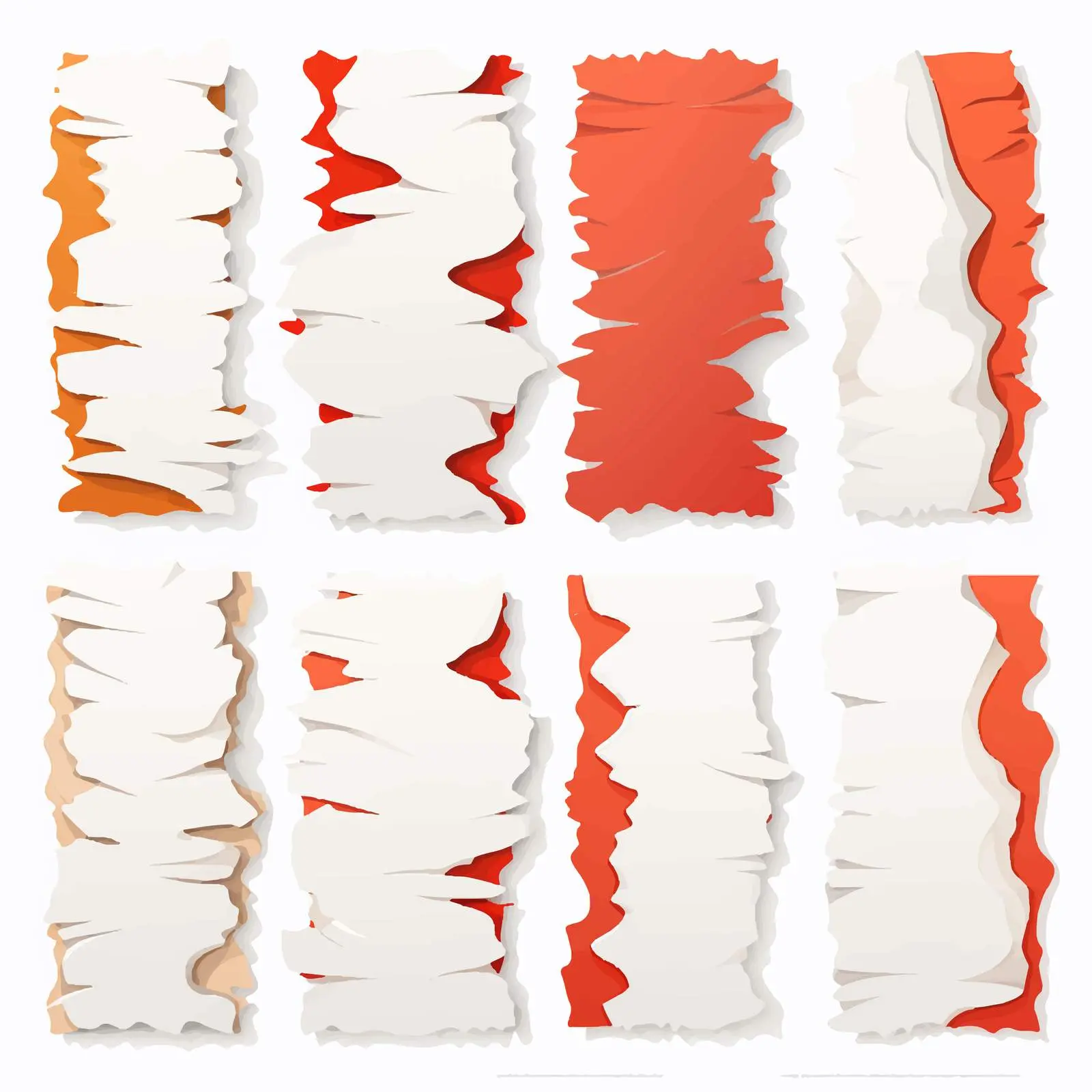 Ripped Paper Vertical Borders Design Kit – free diy design image from Dotvec