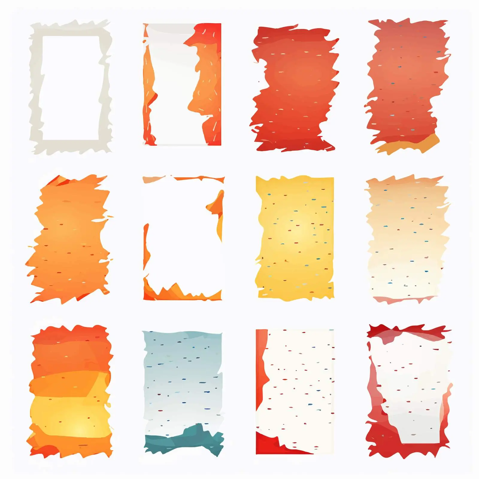 Ripped Paper Vertical Borders Design Elements — free download from Dotvec