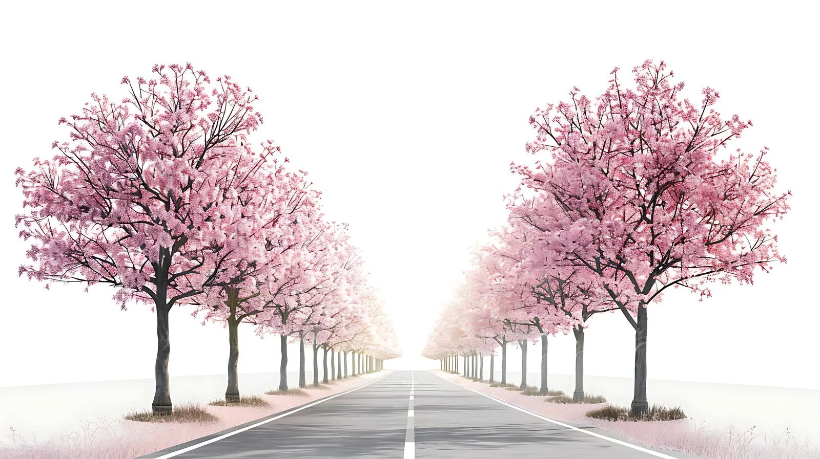 Tranquil path among cherry blossoms — free download from Dotvec
