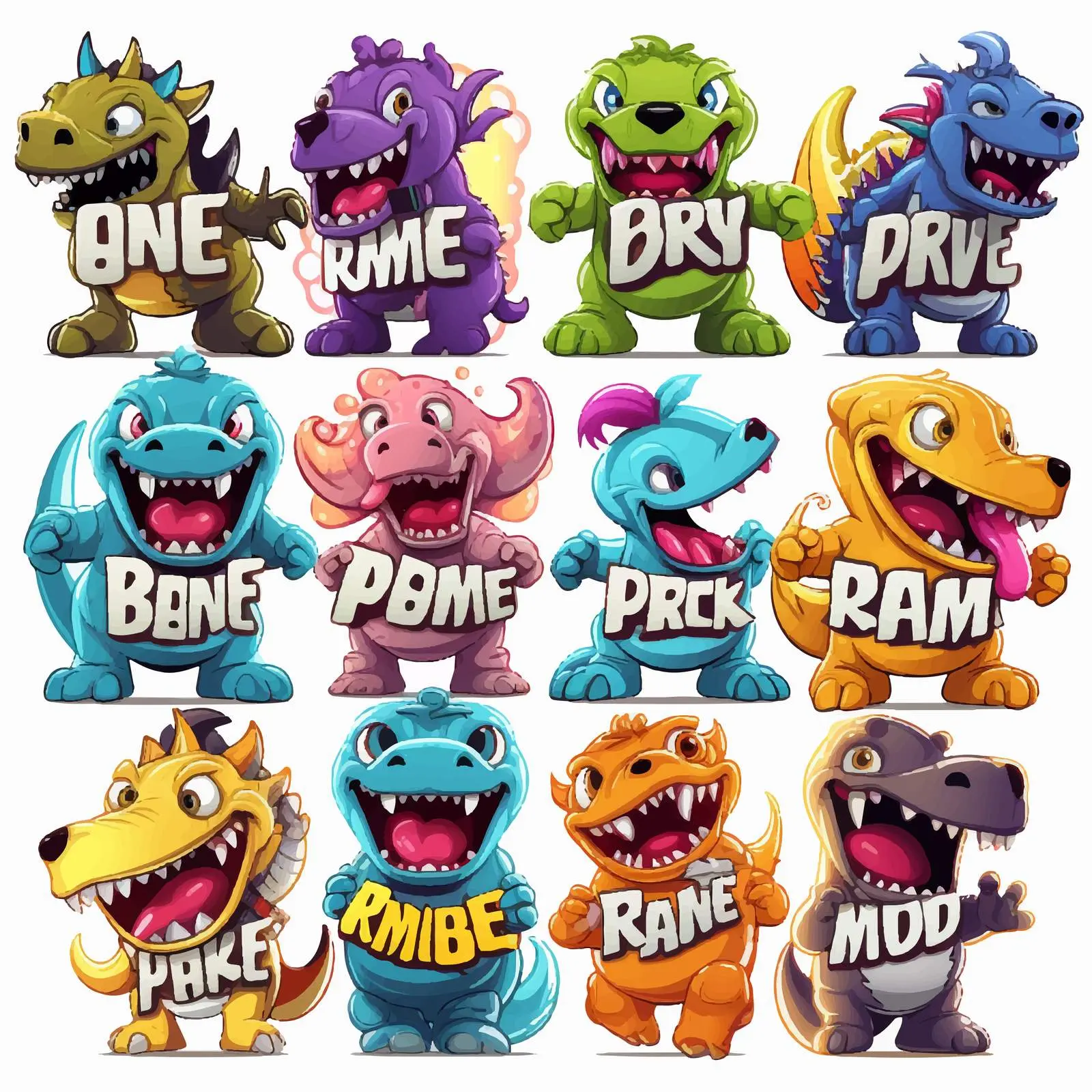 Dinosaur Cartoon Character Logo Design — free download from Dotvec