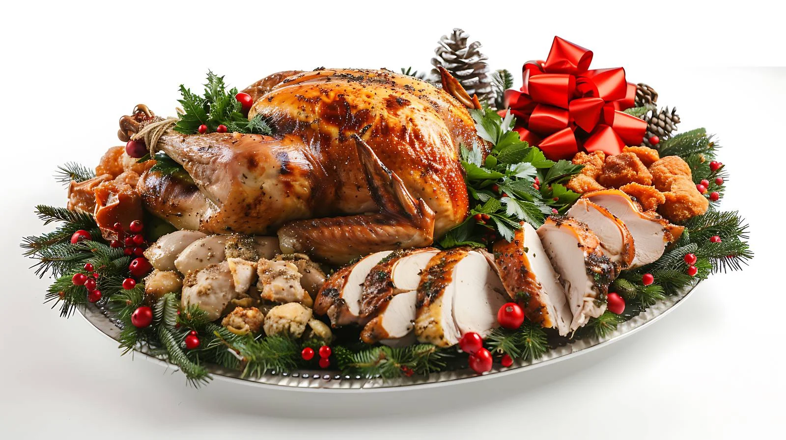 Winter Feast: Roast Turkey and Fried Chicken — free download from Dotvec