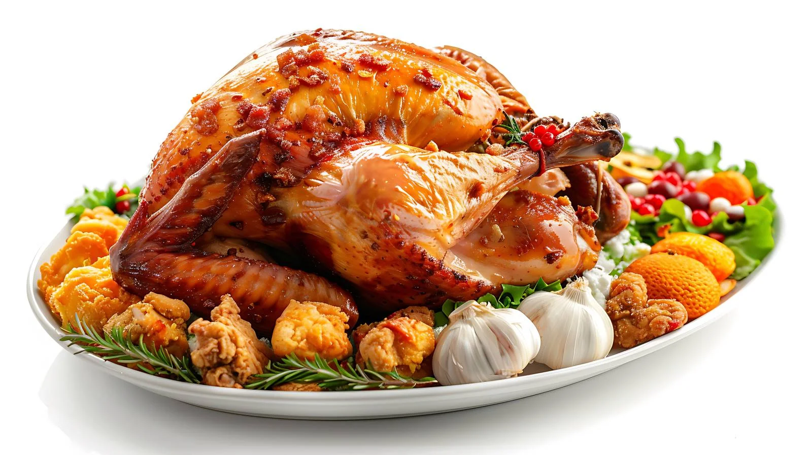 Winter Holiday Feast: Roast Turkey & Fried Chicken — free download from Dotvec
