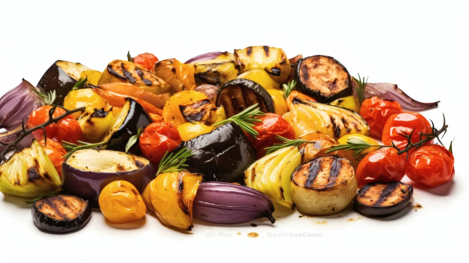 Vibrant Roasted Seasonal Vegetables on White — free download from Dotvec