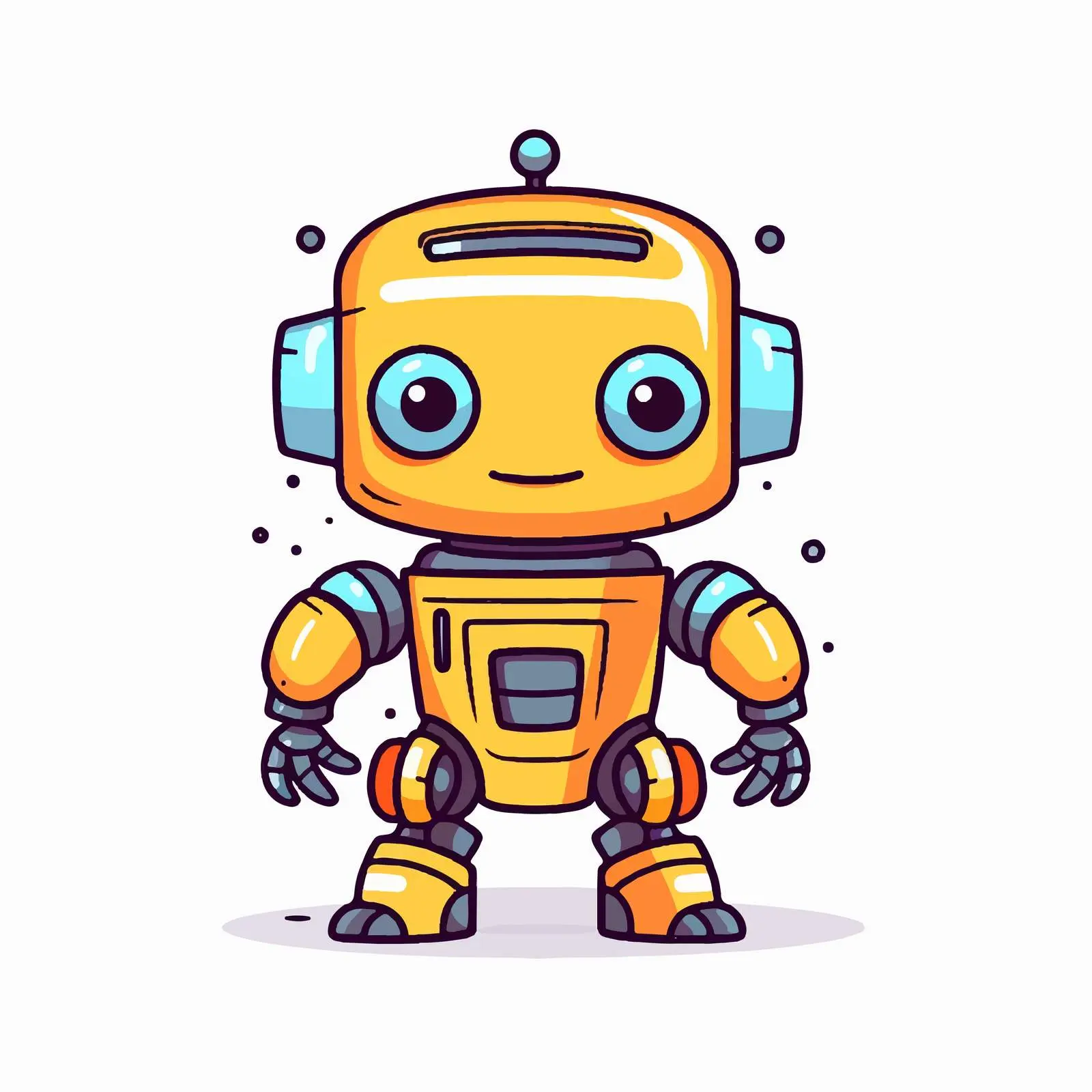 Cartoon Robot Icon Vector Illustration — free download from Dotvec