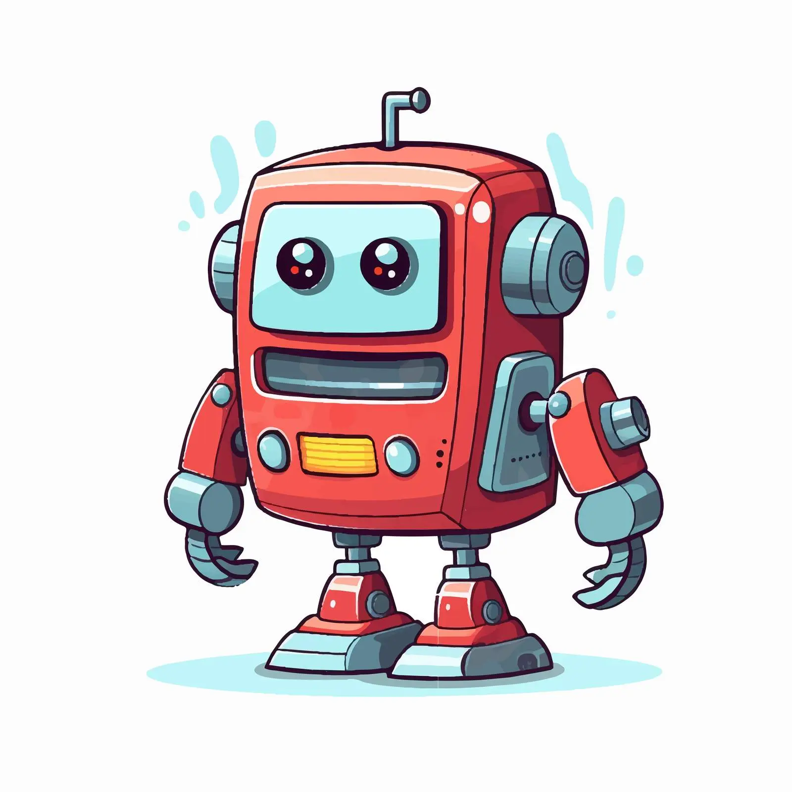 Cartoon Robot Icon Vector Illustration — free download from Dotvec
