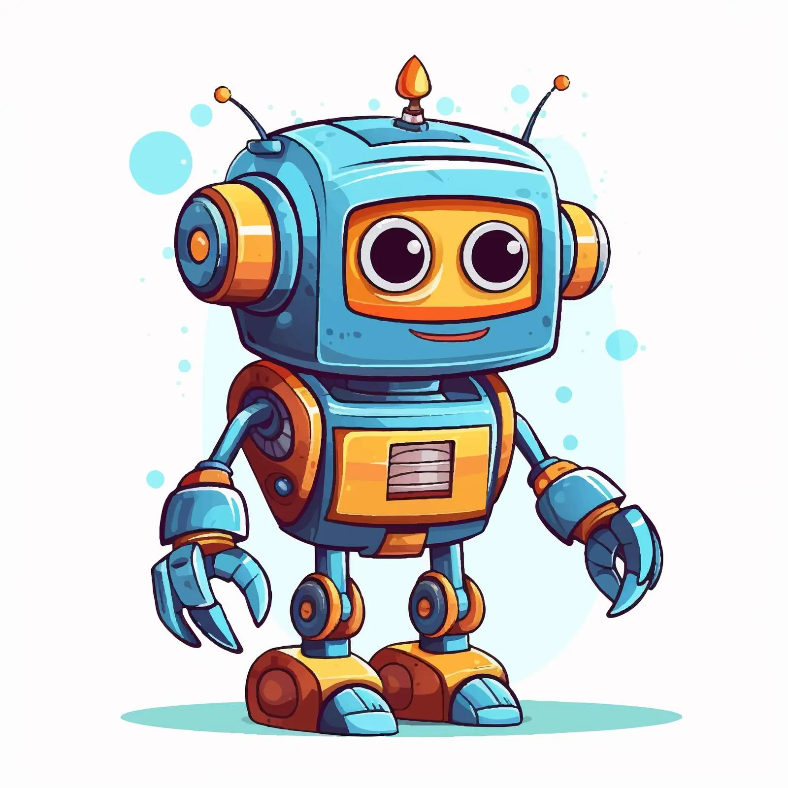 Cartoon Robot Icon Vector Illustration — free download from Dotvec