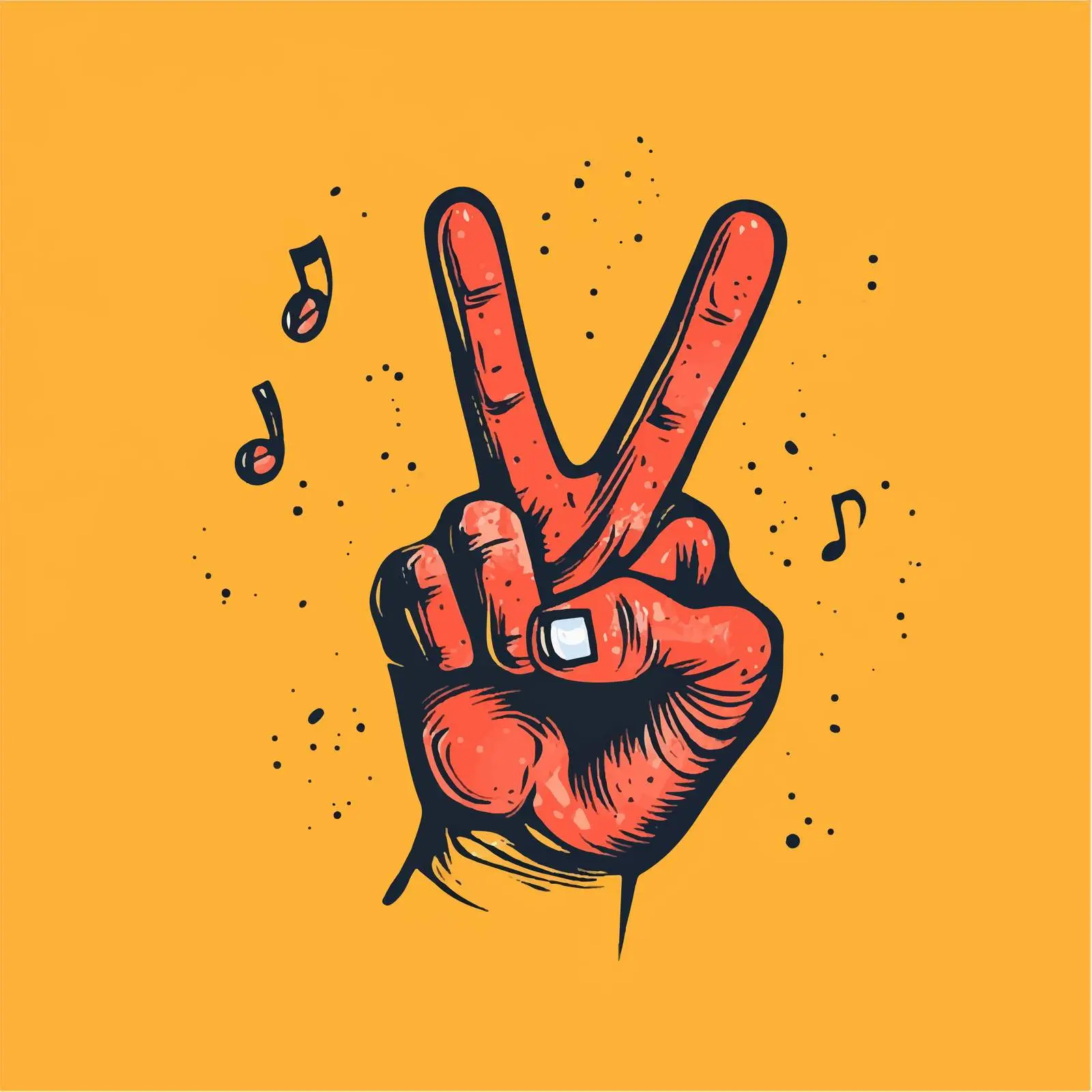 Hand Gesture Icon Representing Rock Music — free download from Dotvec