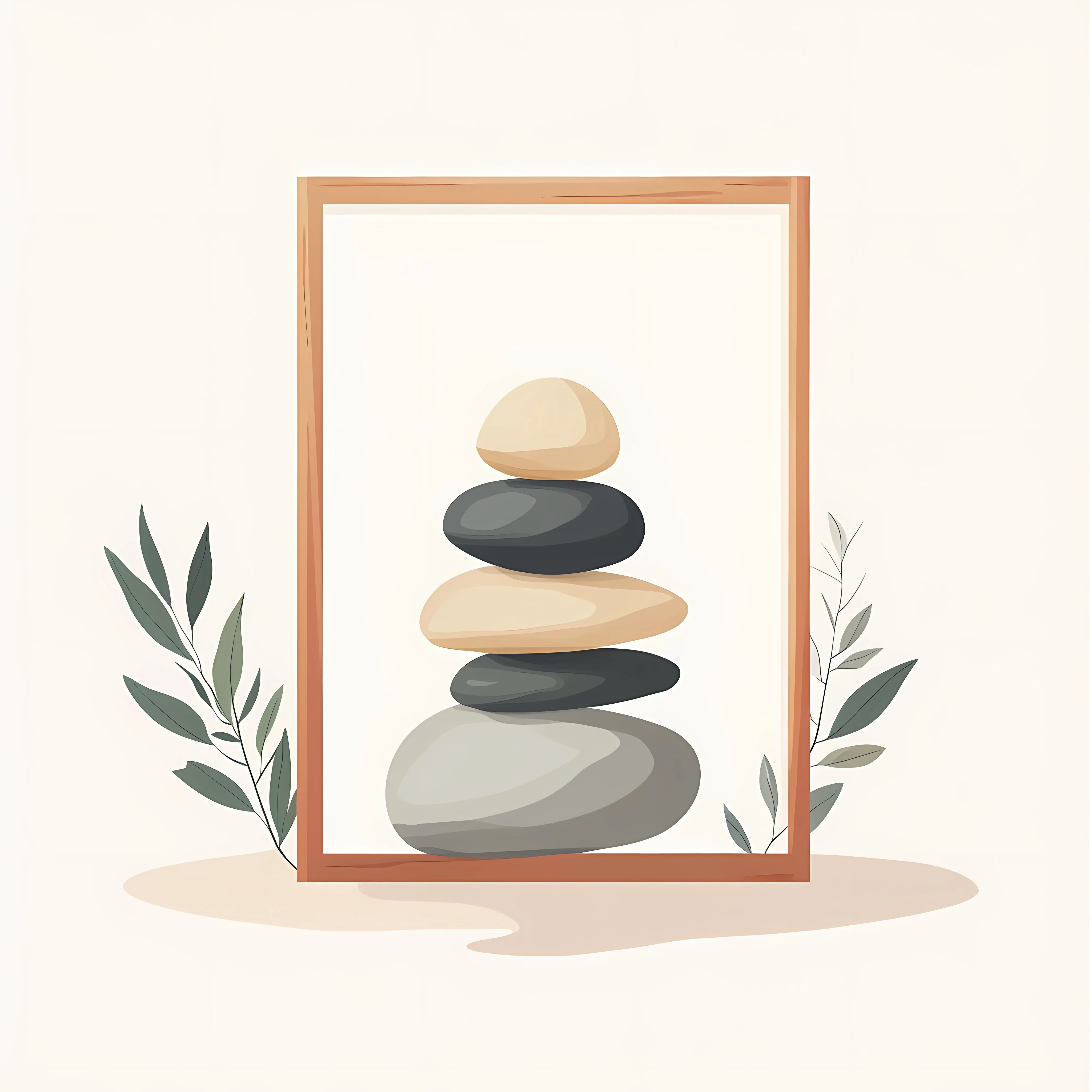 Rock Stack with Wooden Placard Vector Illustration — free download from Dotvec