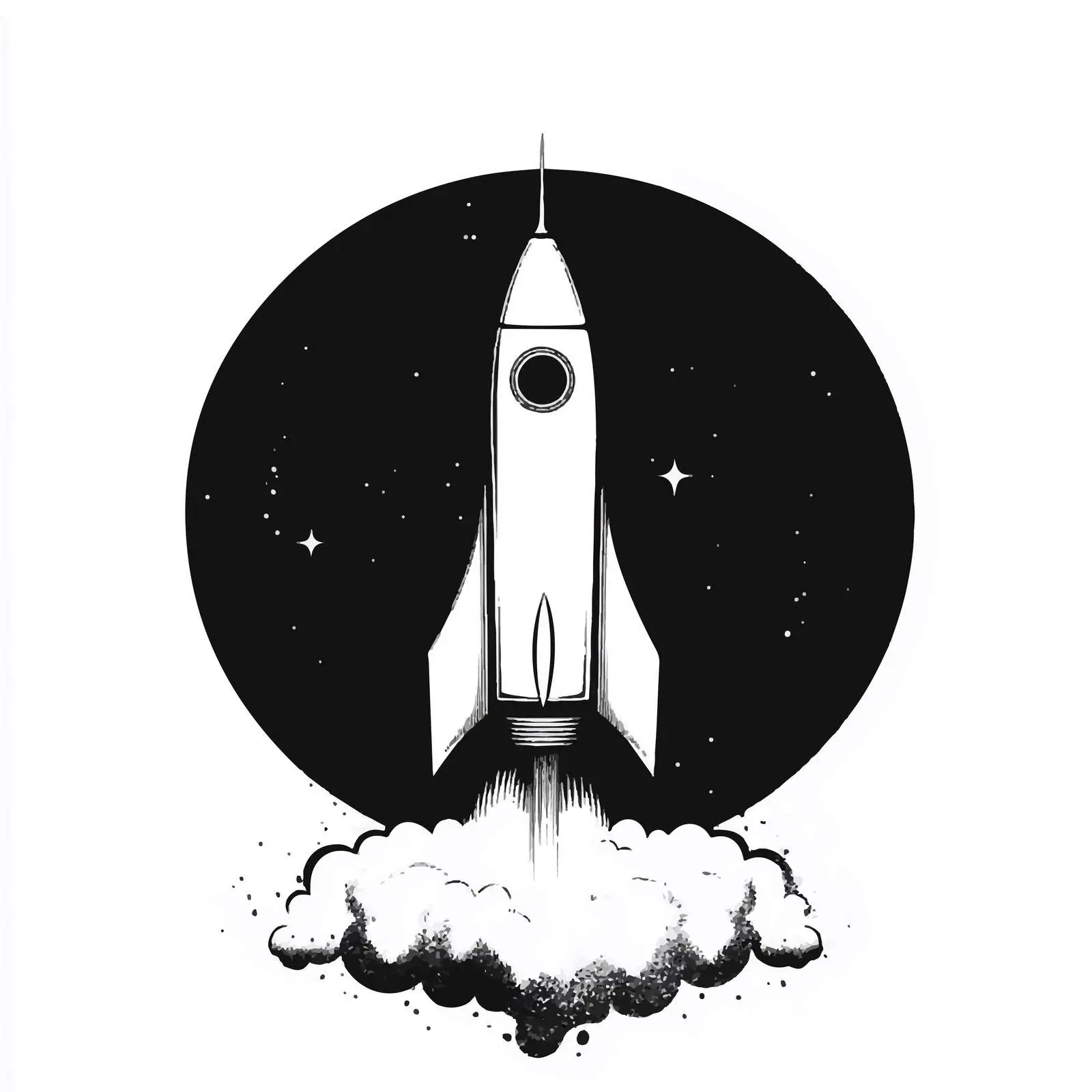 Hand Drawn Cartoon Rocket Vector Illustration — free download from Dotvec