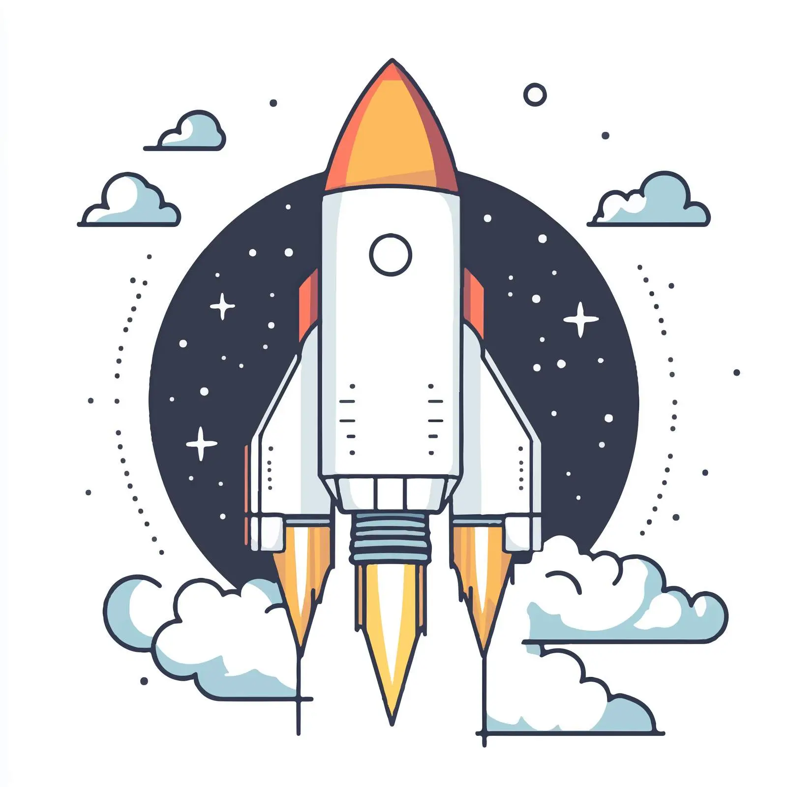 Rocket and Spaceship Icons for Comic Design — free download from Dotvec