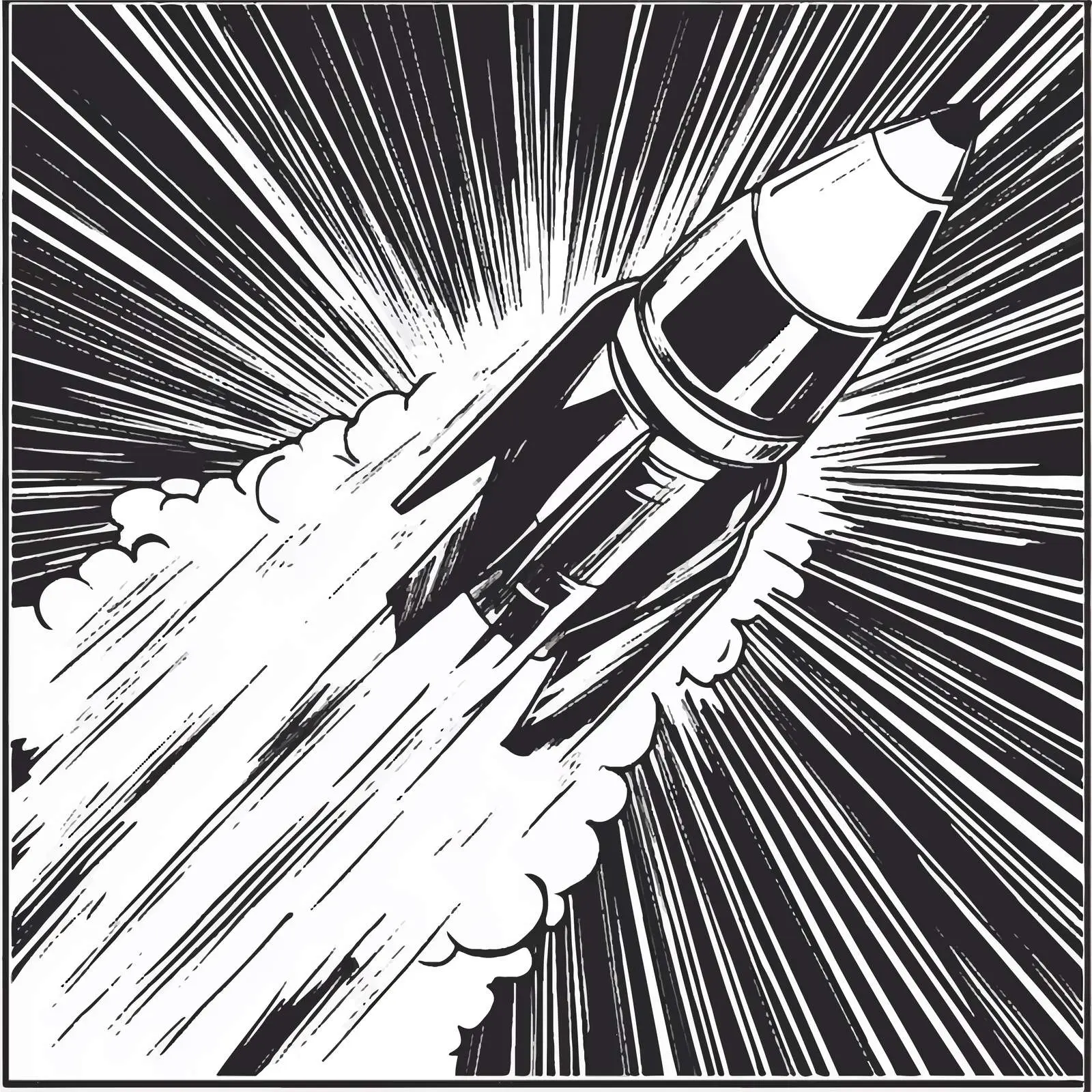 Rocket Paper Cartoon Vector Illustration — free download from Dotvec