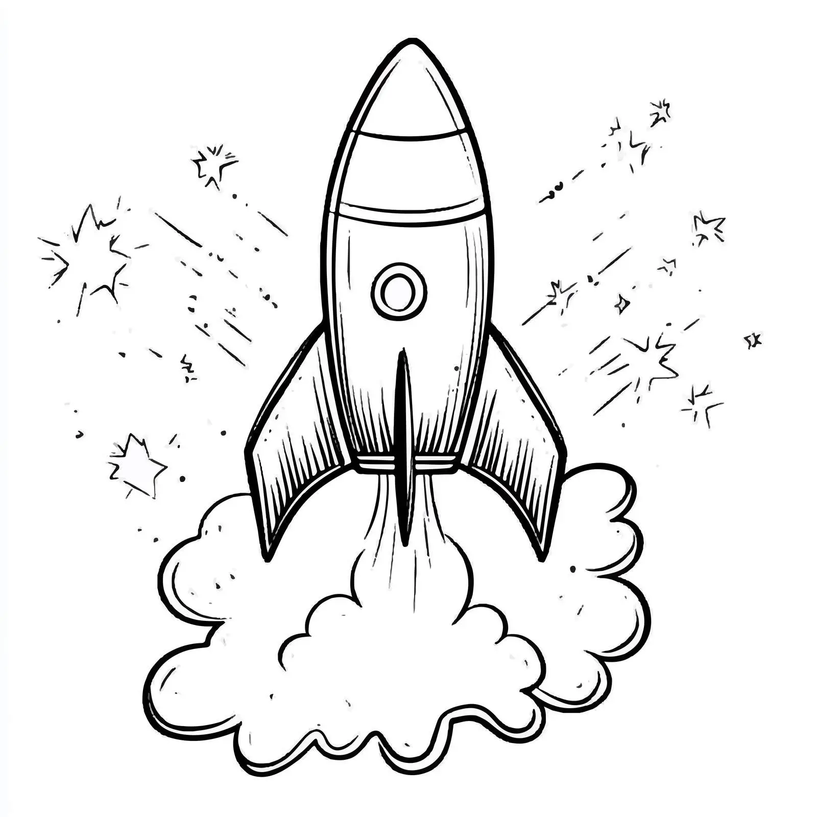 Cartoon Rocket Paper Vector Illustration — free download from Dotvec