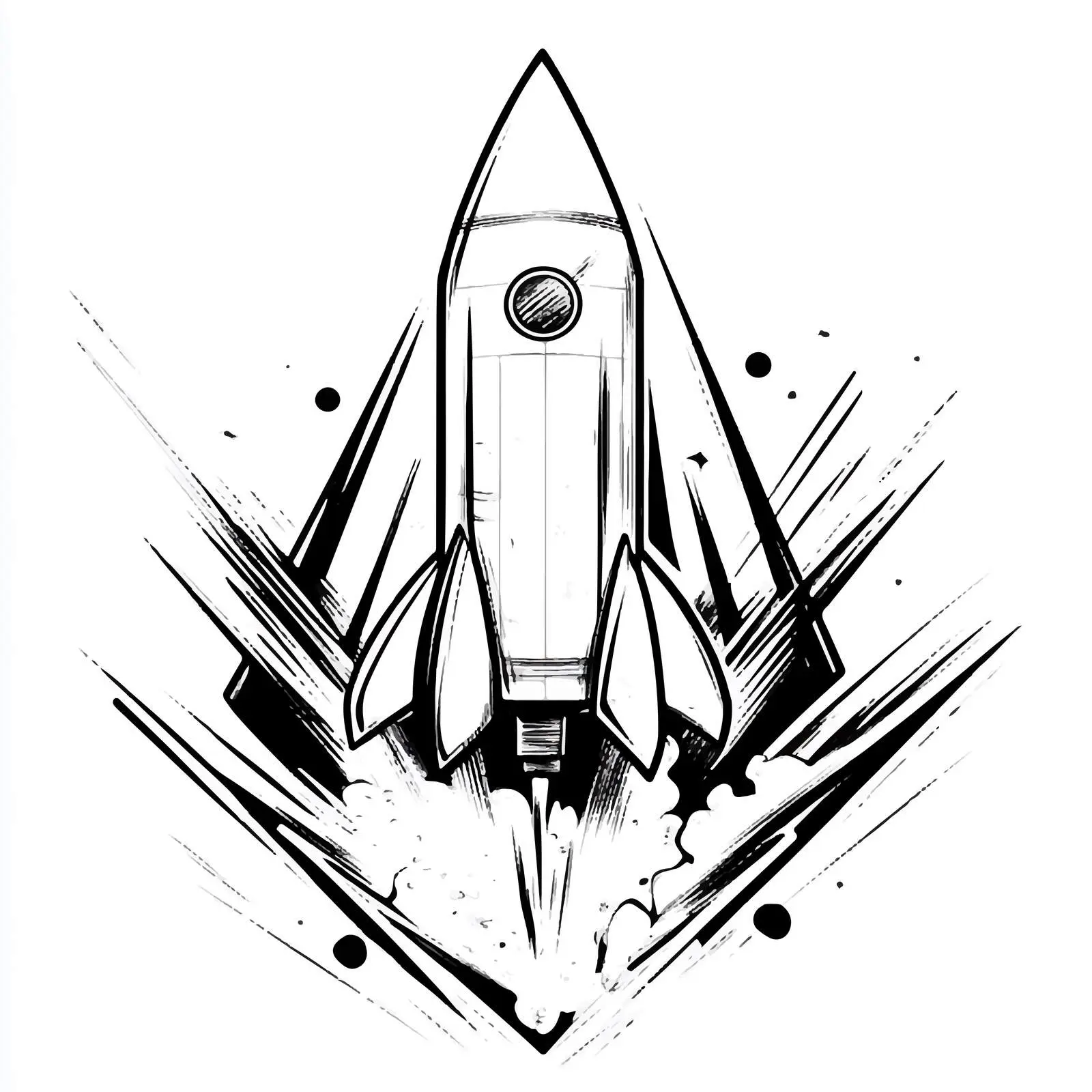 Rocket and Paper Cartoon Vector Illustration — free download from Dotvec