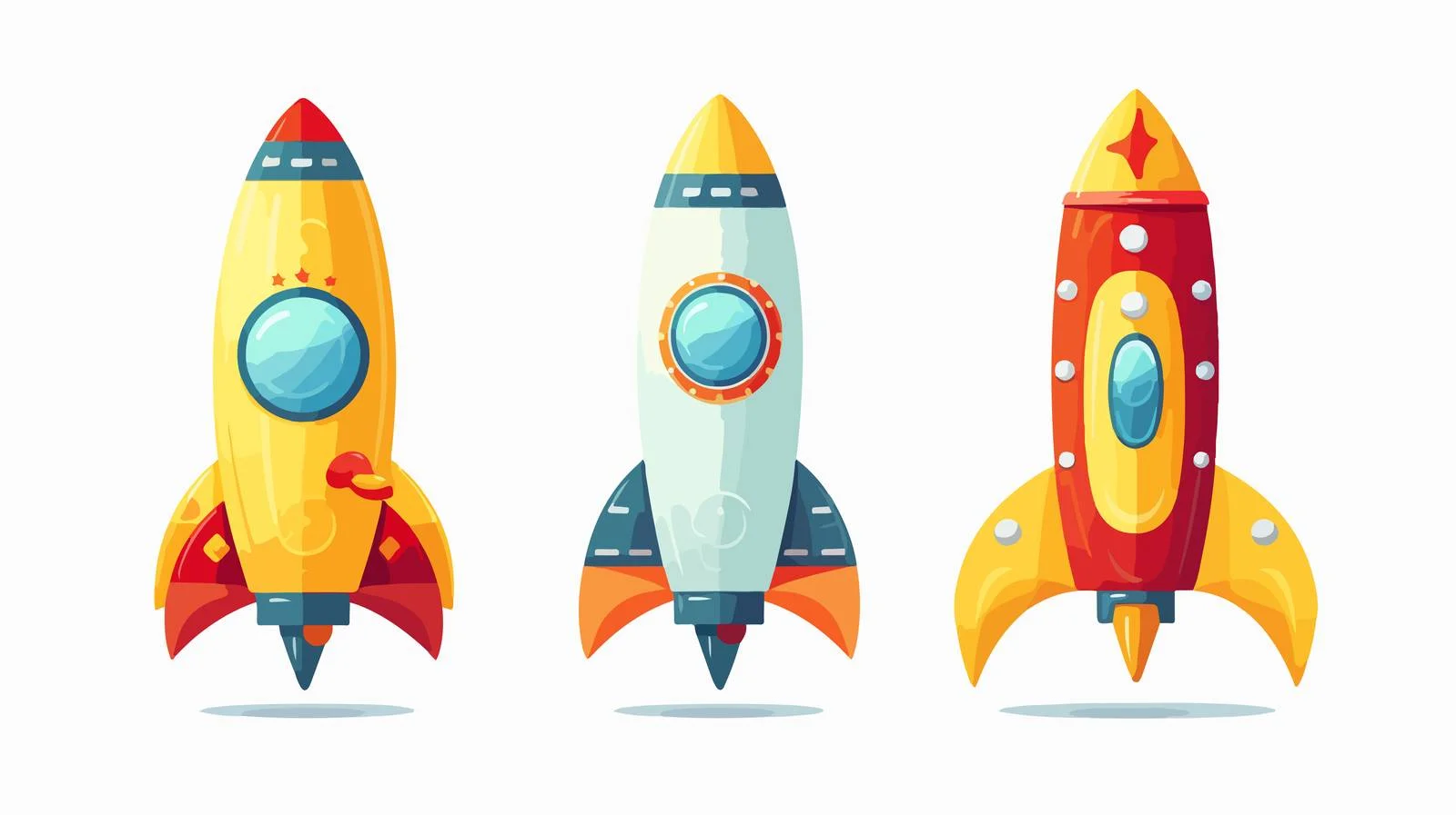 Premium Rocket Toy Cartoon Design — free download from Dotvec
