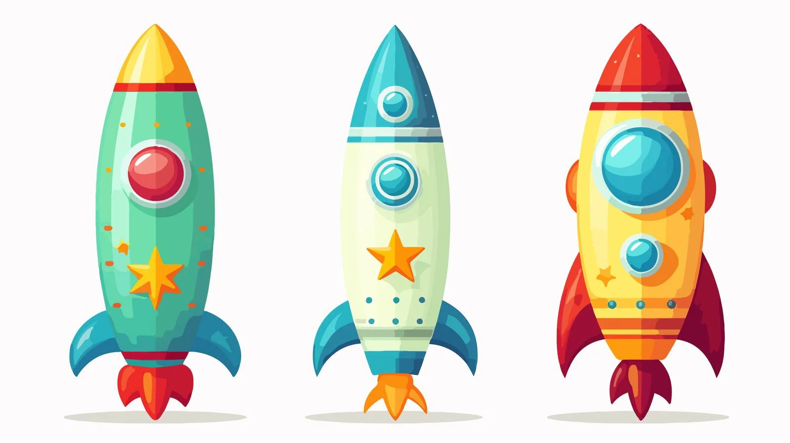 Premium Rocket Toy Cartoon — free download from Dotvec