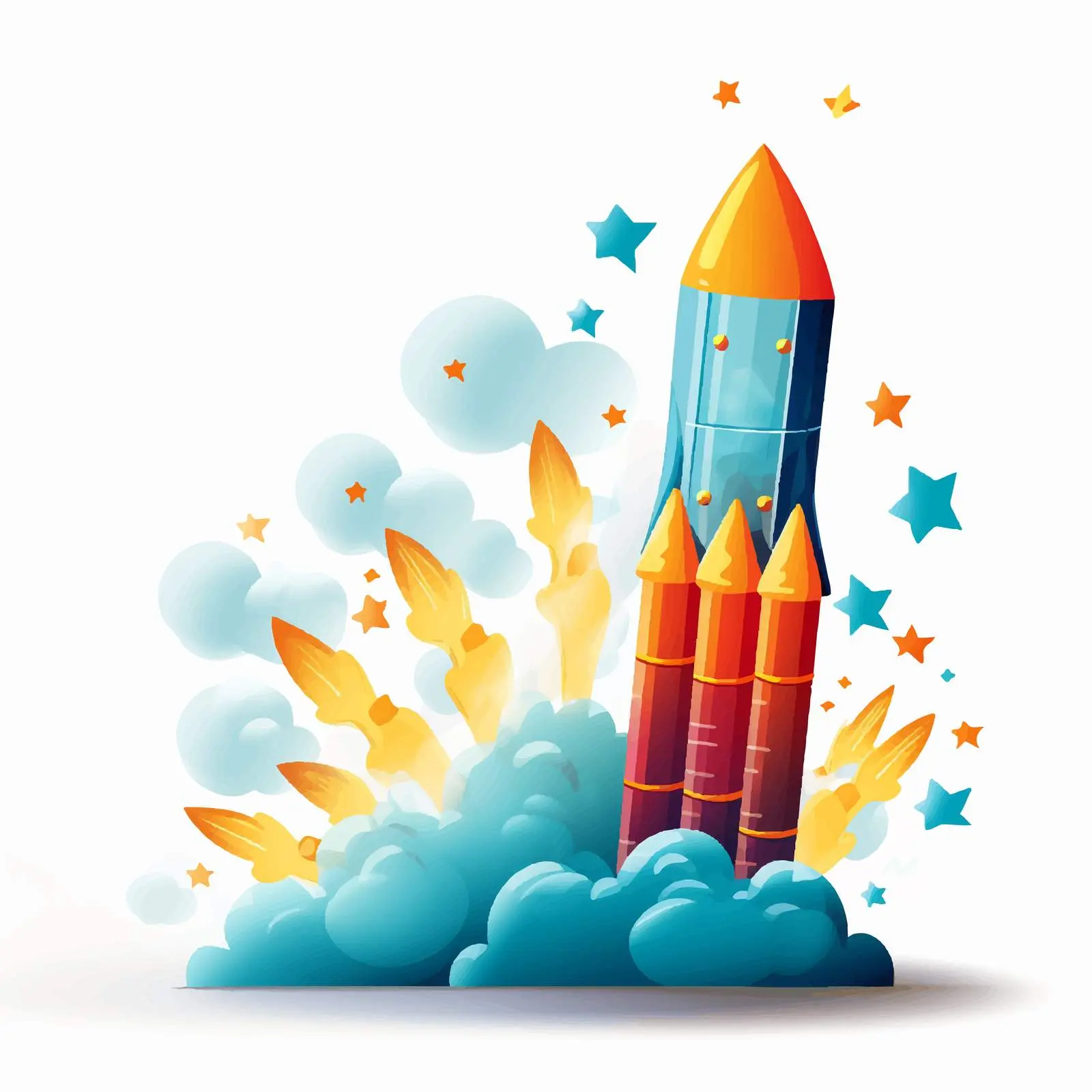 Rockets and Growth Graph Vector Illustration — free download from Dotvec
